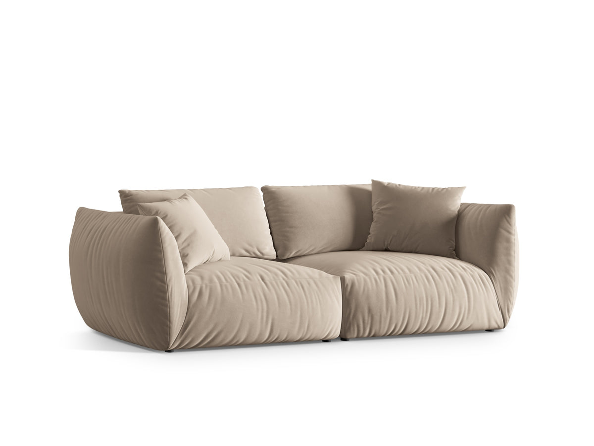 Chris Velour Modular Sofa 4 Sitzer in Ecru-Casino präsentiert im Onlineshop von KAQTU Design AG. 4er Sofa ist von Micadoni