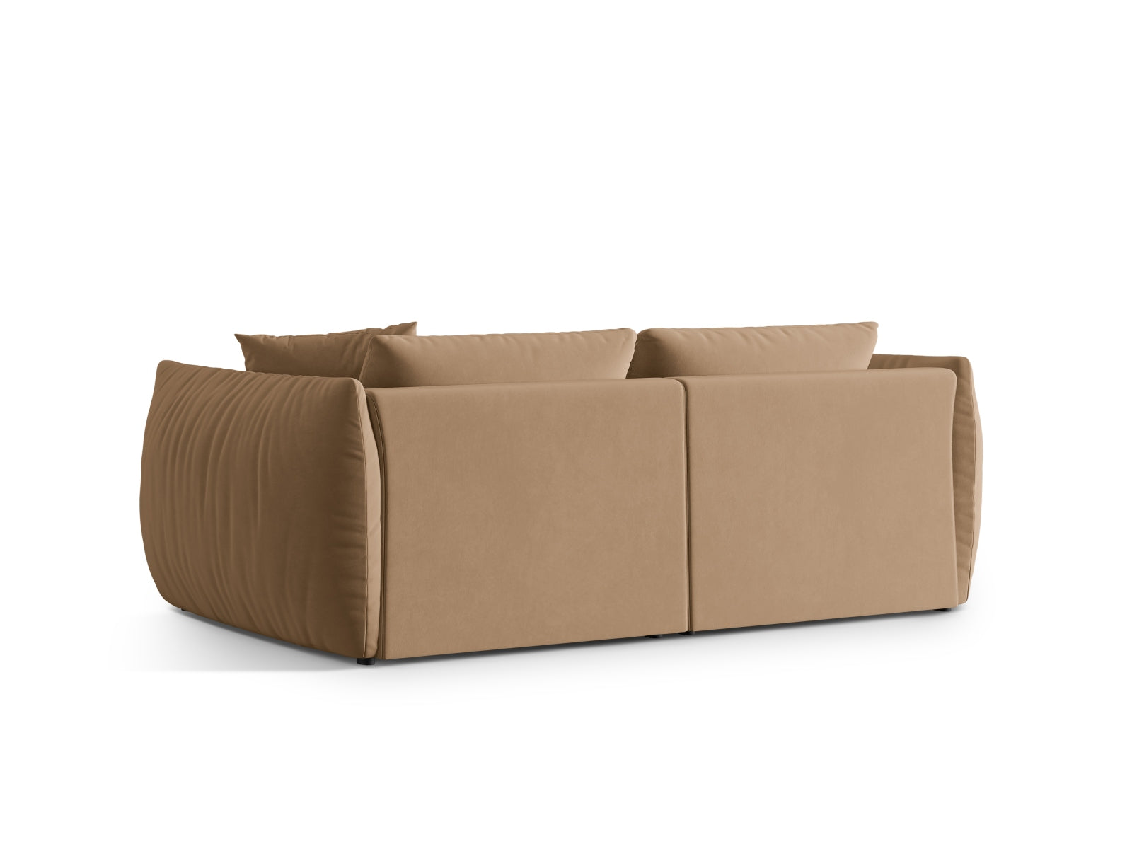 Modernes 4-Sitzer Sofa Chris Velour in Sand-Casino, perfekt für entspannte Stunden und stilvolle Einrichtungsideen.