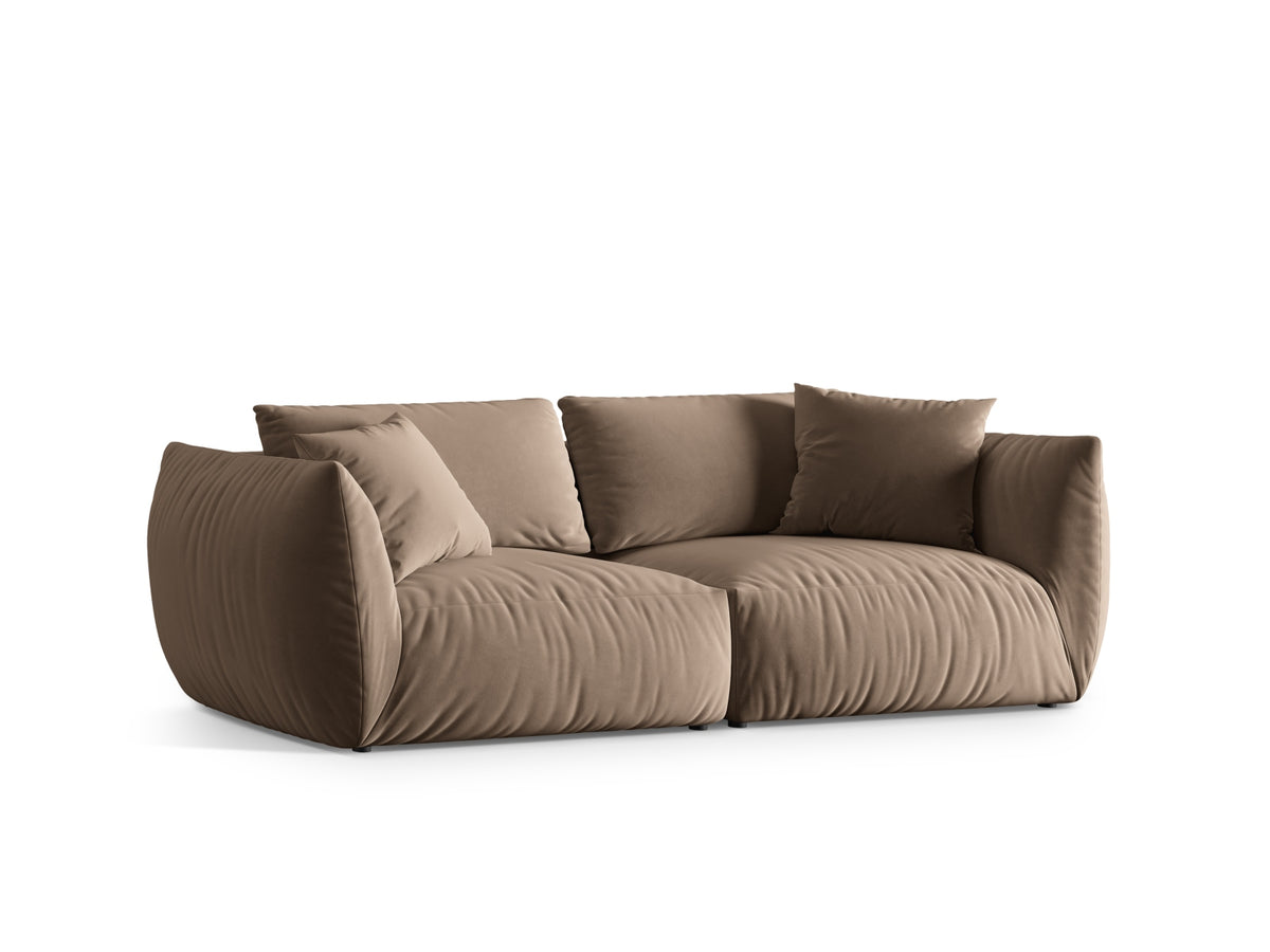 Chris Velour Modular Sofa 4 Sitzer in Light Brown-Casino präsentiert im Onlineshop von KAQTU Design AG. 4er Sofa ist von Micadoni