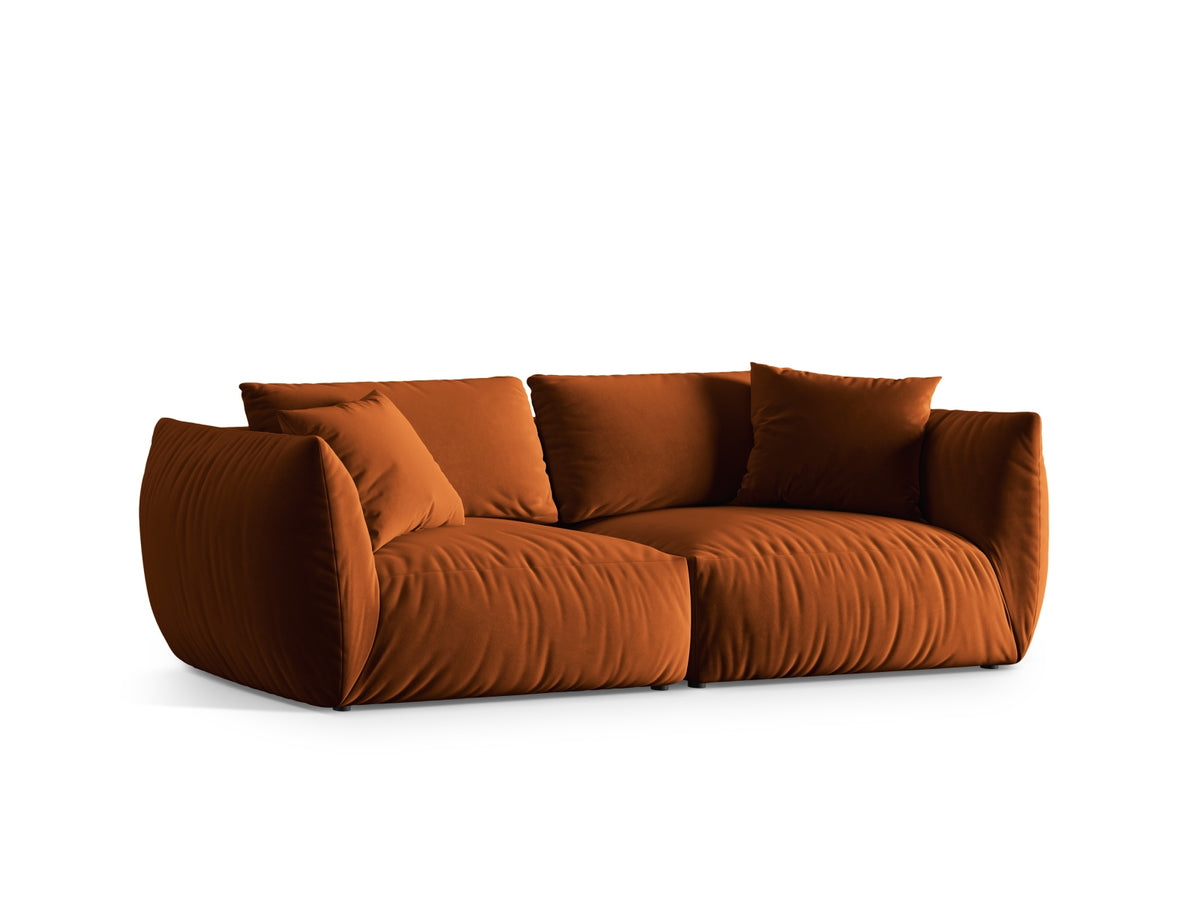 Chris Velour Modular Sofa 4 Sitzer in Terracotta-Casino präsentiert im Onlineshop von KAQTU Design AG. 4er Sofa ist von Micadoni