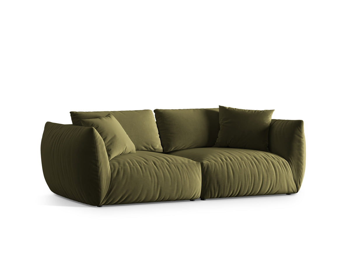 Chris Velour Modular Sofa 4 Sitzer in Light Green-Casino präsentiert im Onlineshop von KAQTU Design AG. 4er Sofa ist von Micadoni