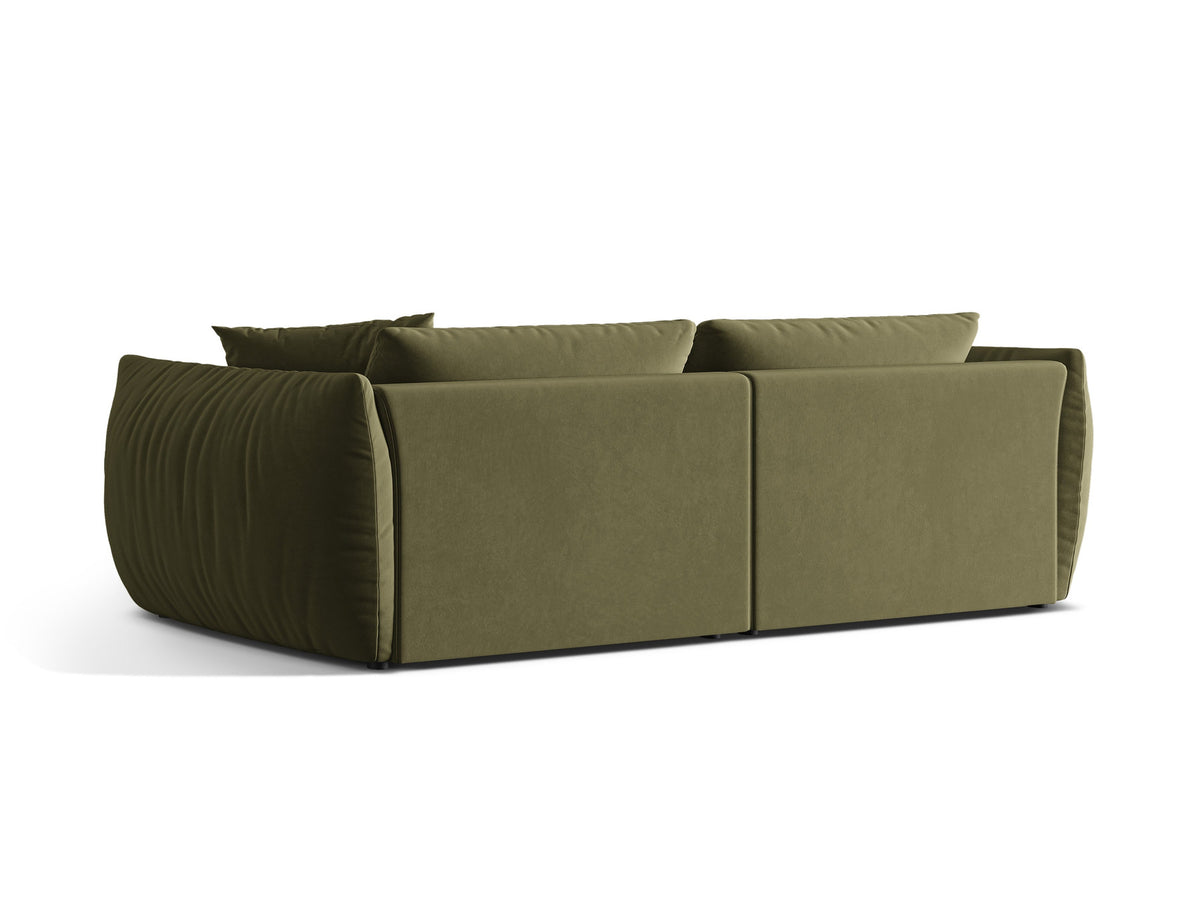 Chris Velour Modular Sofa 4 Sitzer in Light Green-Casino präsentiert im Onlineshop von KAQTU Design AG. 4er Sofa ist von Micadoni