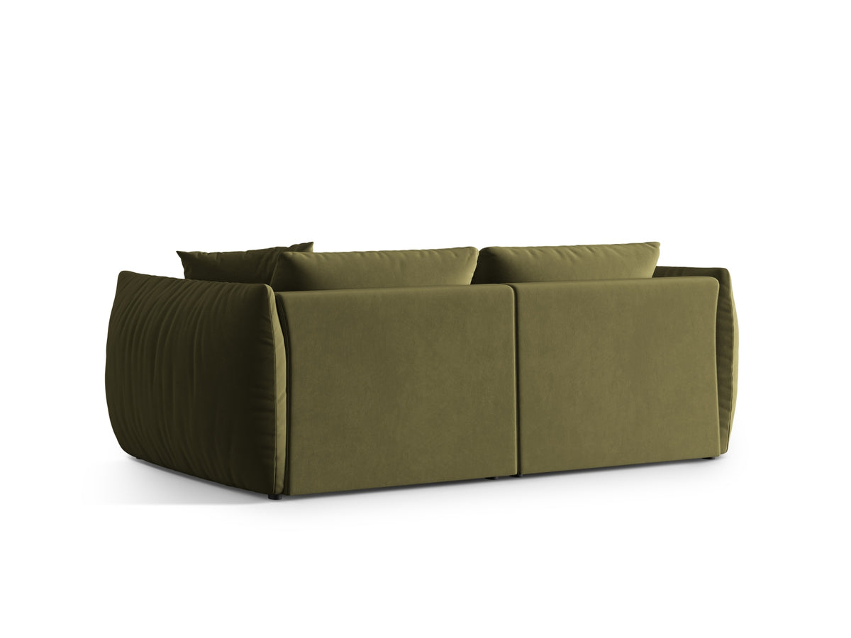 Chris Velour Modular Sofa 4 Sitzer in Light Green-Casino präsentiert im Onlineshop von KAQTU Design AG. 4er Sofa ist von Micadoni