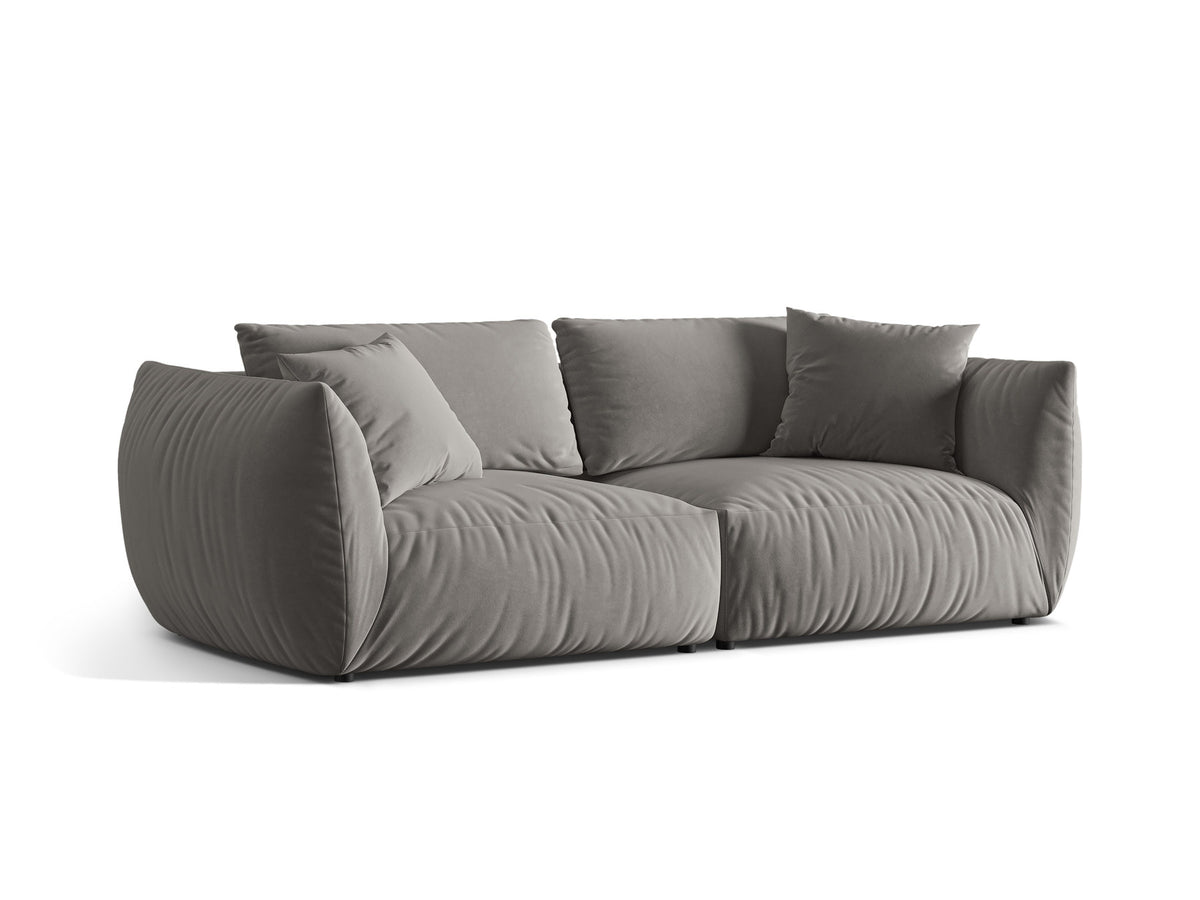 Chris Velour Modular Sofa 4 Sitzer in Grey-Casino präsentiert im Onlineshop von KAQTU Design AG. 4er Sofa ist von Micadoni