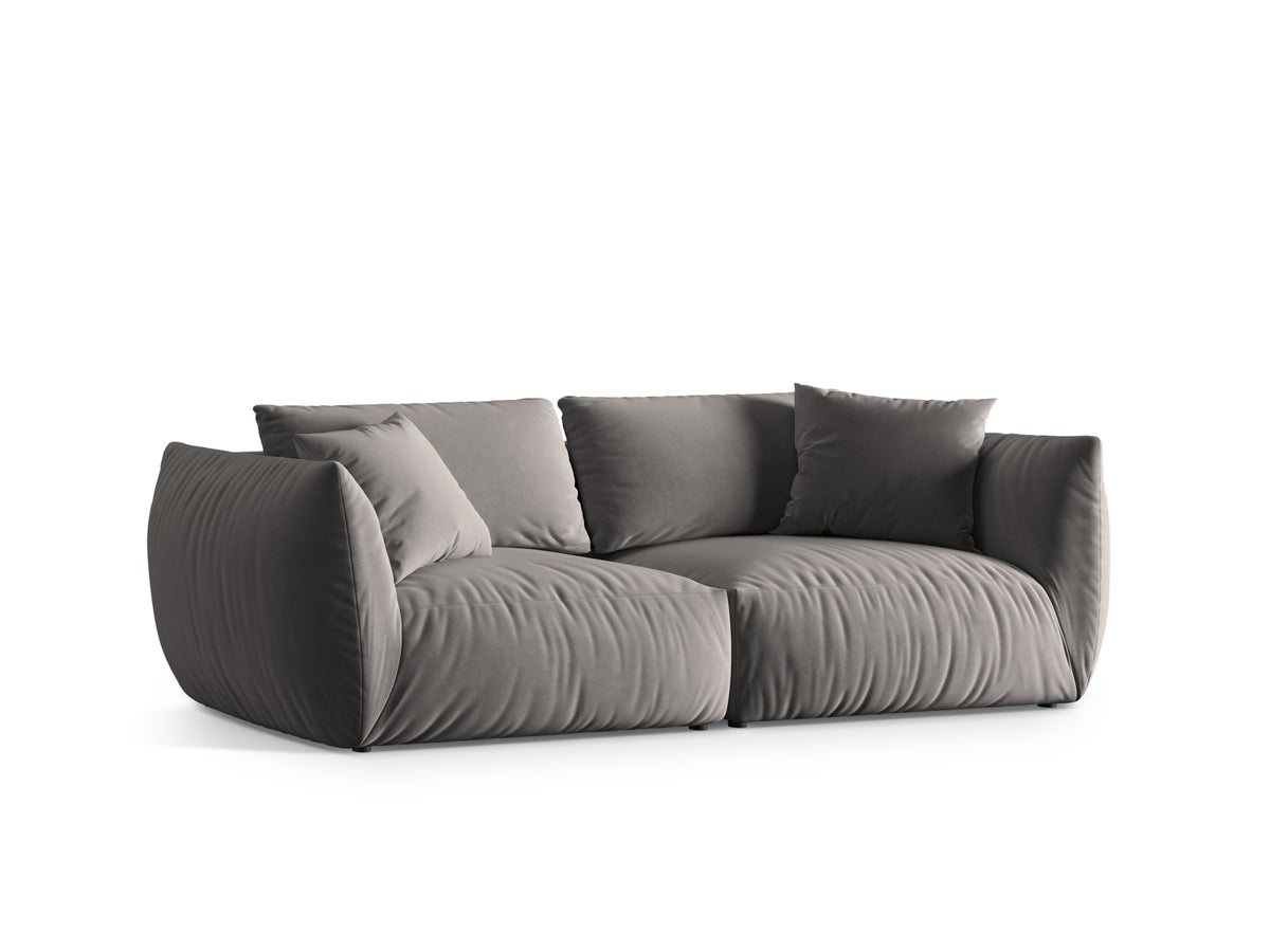 Chris Velour Modular Sofa 4 Sitzer in Grey-Casino präsentiert im Onlineshop von KAQTU Design AG. 4er Sofa ist von Micadoni