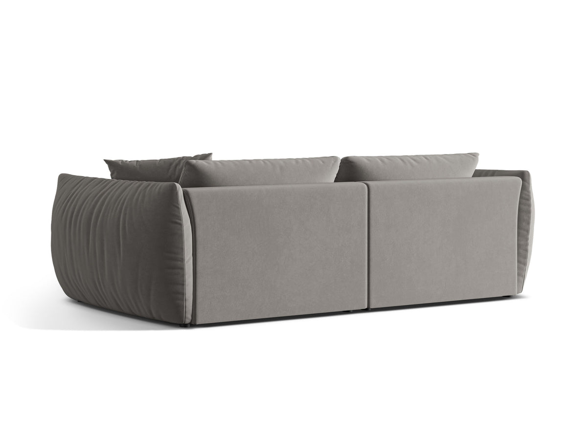 Chris Velour Modular Sofa 4 Sitzer in Grey-Casino präsentiert im Onlineshop von KAQTU Design AG. 4er Sofa ist von Micadoni