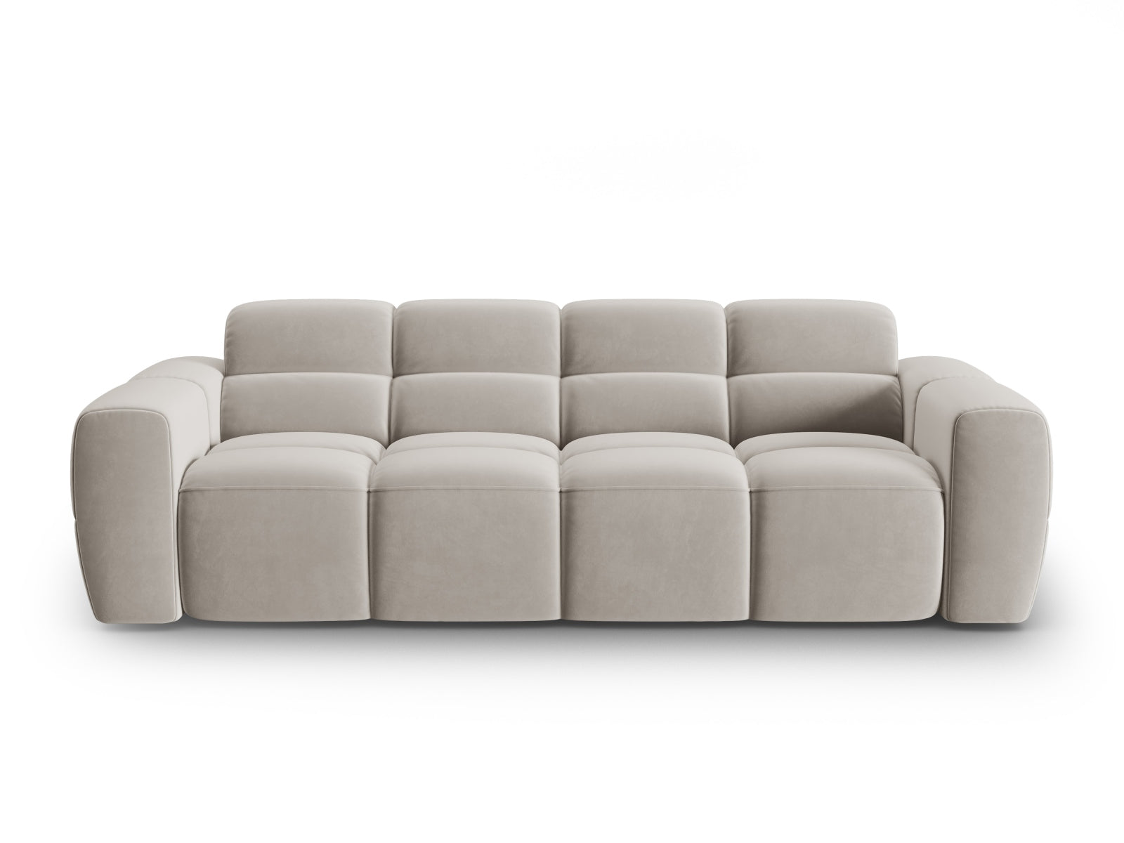 Lisa Velour Sofa 4 Sitzer in Light Beige präsentiert im Onlineshop von KAQTU Design AG. 4er Sofa ist von Micadoni
