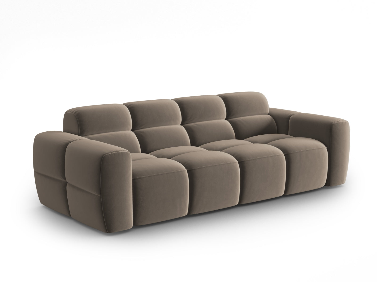Entdecken Sie das stilvolle Lisa Velour Sofa 4 Sitzer von Micadoni. Ideal für Ihr modernes Wohnzimmer, bietet es höchsten Komfort und elegantes Design.