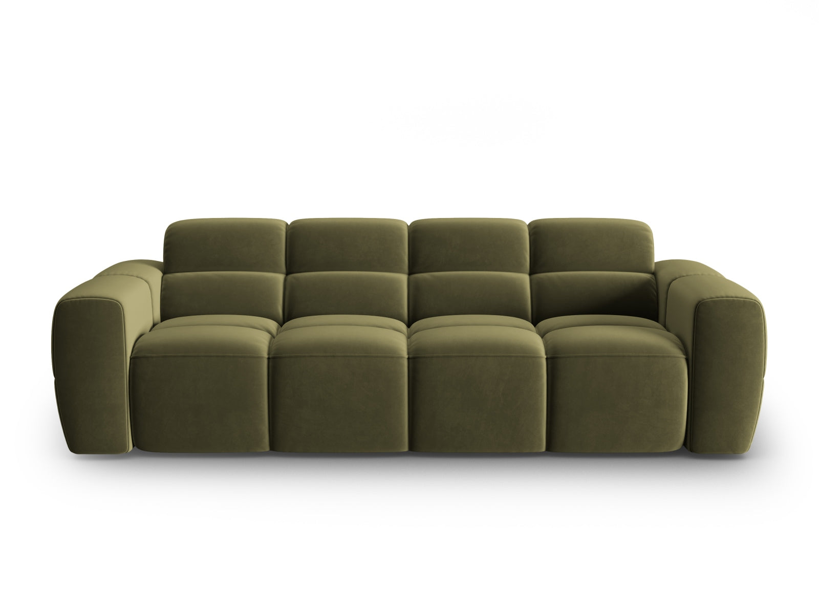Lisa Velour Sofa 4 Sitzer in Light Green präsentiert im Onlineshop von KAQTU Design AG. 4er Sofa ist von Micadoni