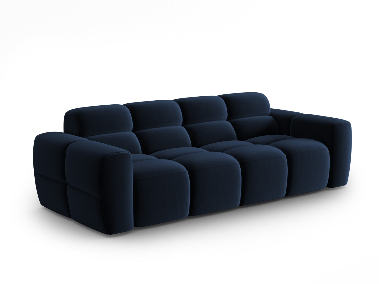 Erleben Sie das elegante Lisa Velour Sofa 4 Sitzer von Micadoni. Perfekt für Ihr modernes Zuhause, vereint es Komfort und stilvolles Design.