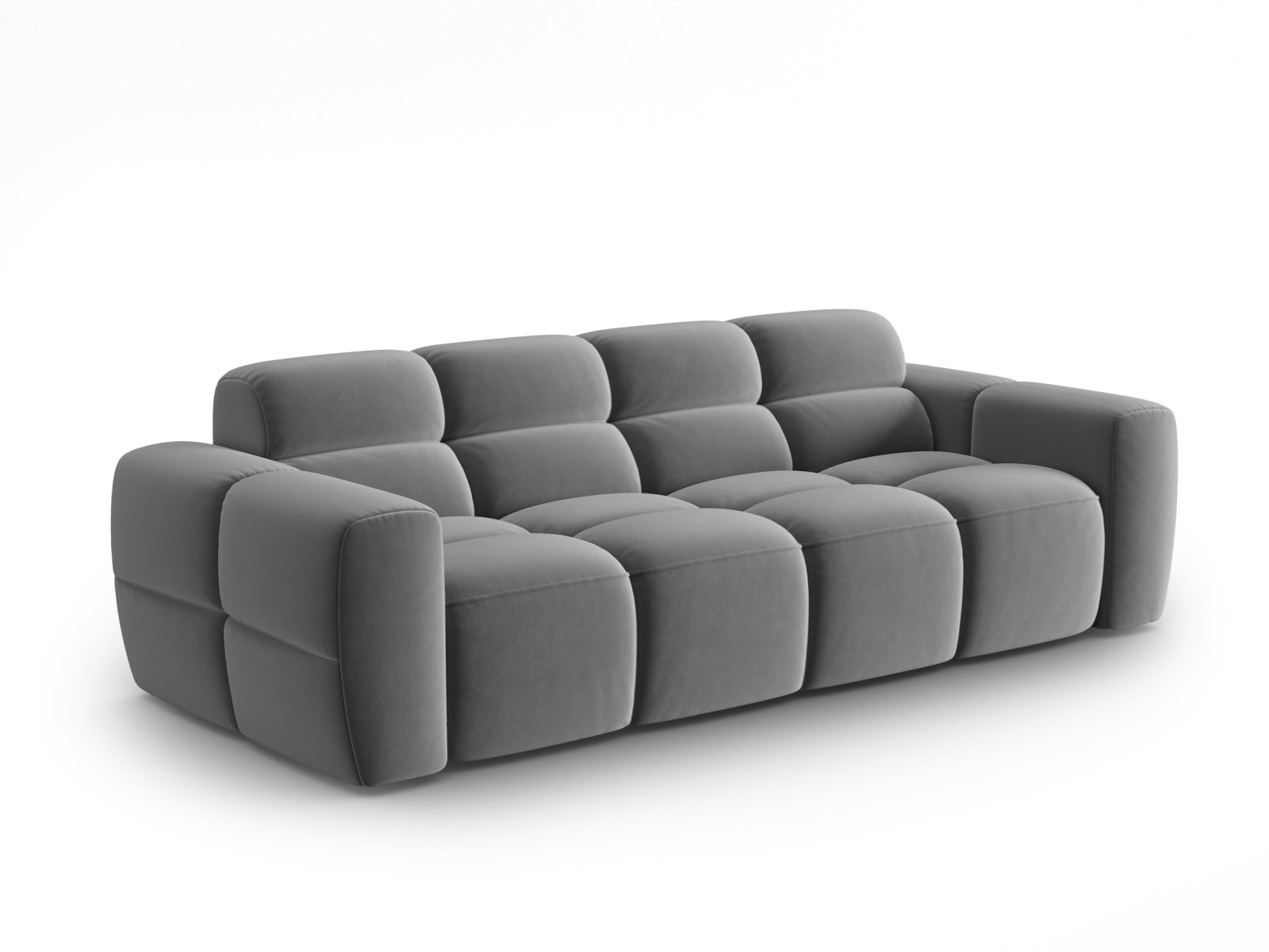 Entdecken Sie das stilvolle Lisa Velour Sofa 4 Sitzer von Micadoni. Ideal für Ihr modernes Wohnzimmer, bietet es höchsten Komfort und elegantes Design.