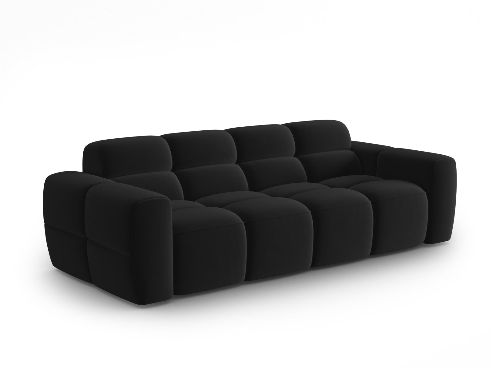 Entdecken Sie das stilvolle Lisa Velour Sofa 4 Sitzer von Micadoni. Ideal für Ihr modernes Wohnzimmer, bietet es höchsten Komfort und elegantes Design.