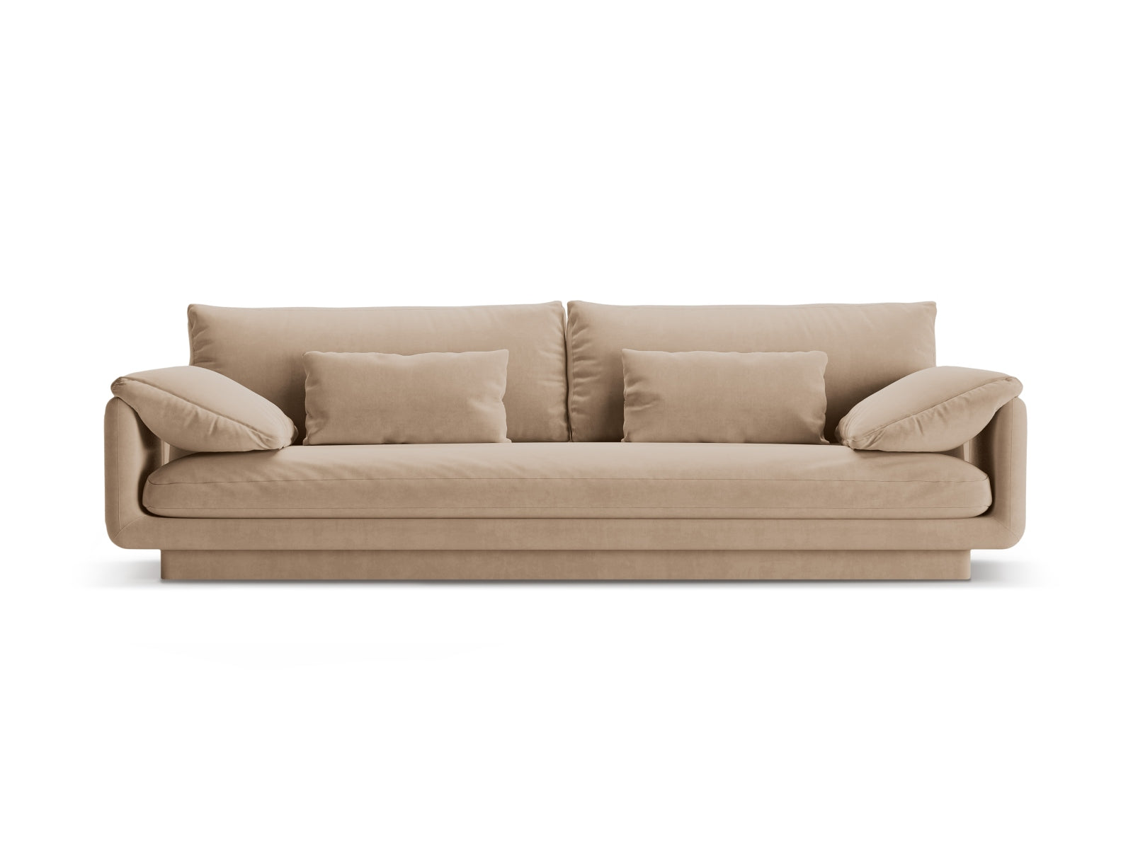 Torino Velour Sofa 4 Sitzer in Sand präsentiert im Onlineshop von KAQTU Design AG. 4er Sofa ist von Micadoni