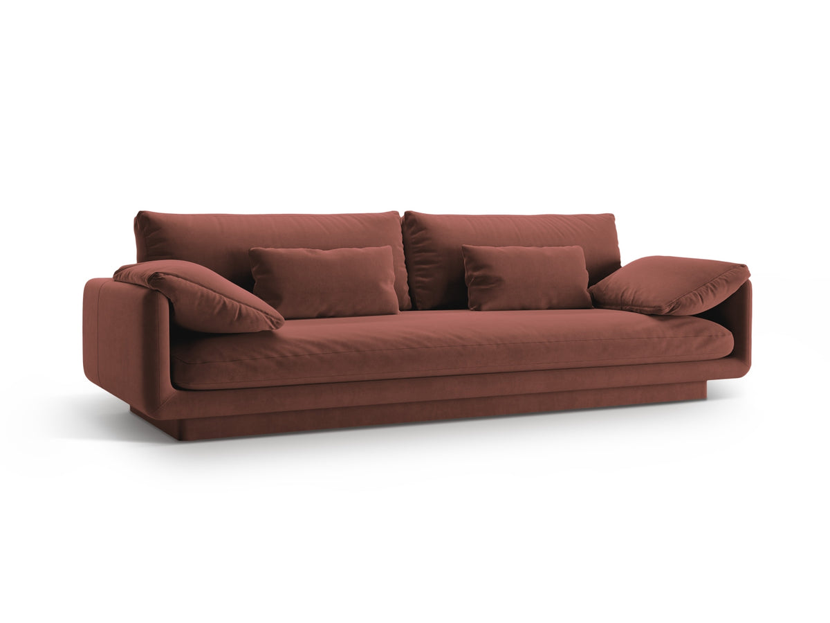 Torino Velour Sofa 4 Sitzer in Cuoio-Casino präsentiert im Onlineshop von KAQTU Design AG. 4er Sofa ist von Micadoni