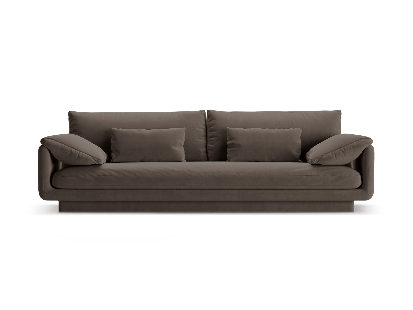 Torino Velour Sofa 4 Sitzer in Ebony präsentiert im Onlineshop von KAQTU Design AG. 4er Sofa ist von Micadoni