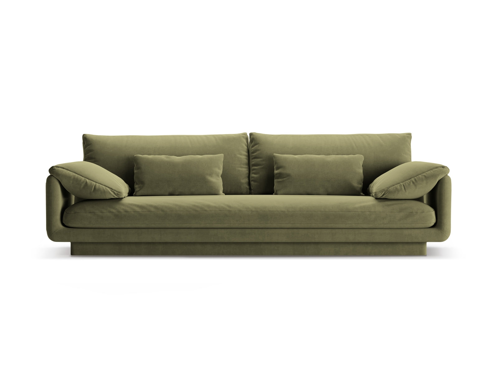 Torino Velour Sofa 4 Sitzer in Light Green präsentiert im Onlineshop von KAQTU Design AG. 4er Sofa ist von Micadoni