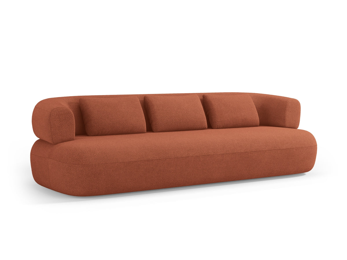 Jenny Boucle Sofa 4 Sitzer in Brick-Now or Never präsentiert im Onlineshop von KAQTU Design AG. 3er Sofa ist von Micadoni