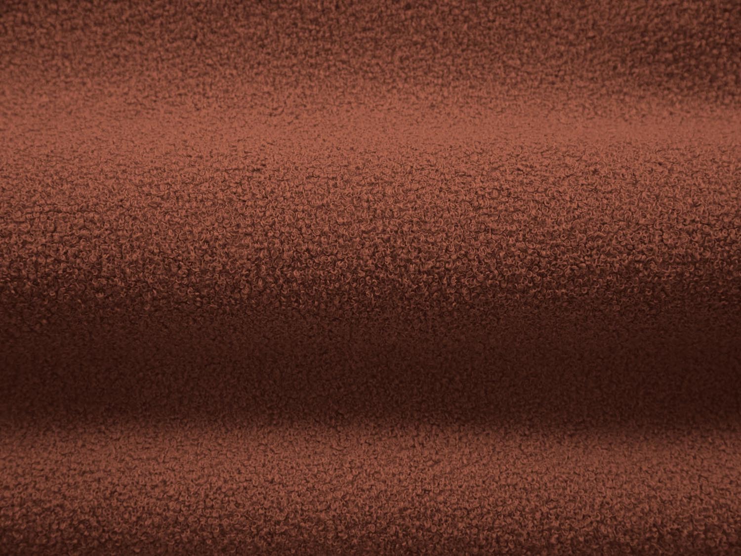 Elegantes 4-Sitzer Sofa Jenny aus Boucle in ansprechendem Ziegelrot, ideal für einladende Wohnzimmer und entspannte Stunden.