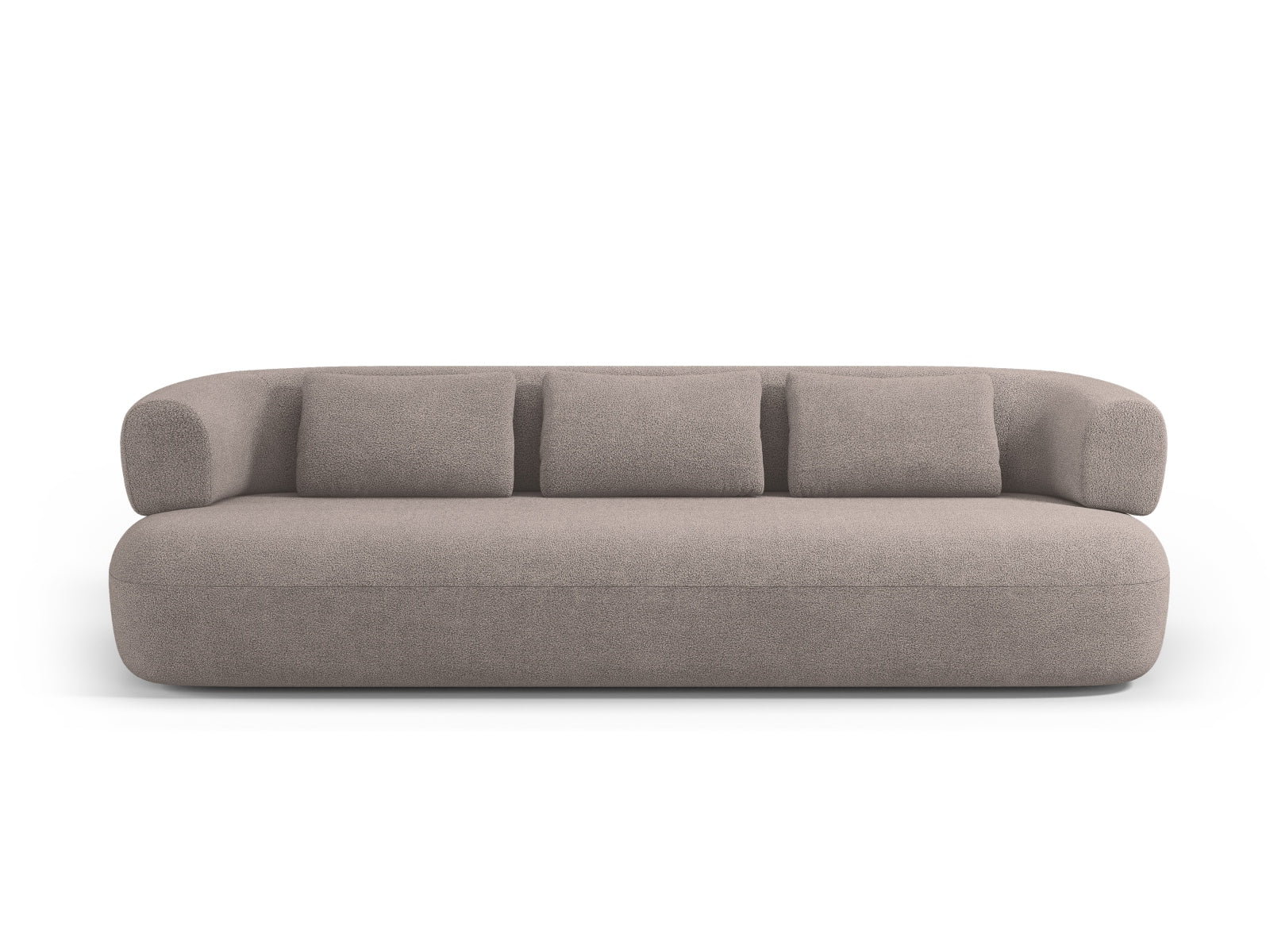Jenny Boucle Sofa 4 Sitzer in Light Brown-Now or Never präsentiert im Onlineshop von KAQTU Design AG. 3er Sofa ist von Micadoni