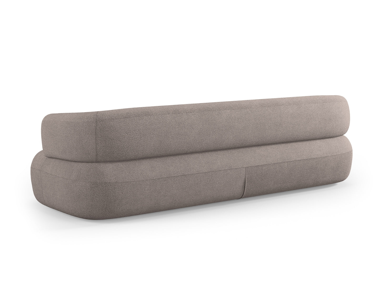 Elegantes Jenny Boucle Sofa für 4 Personen in sanftem Braun, ideal für stilvolle Wohnräume. Hochwertige Verarbeitung und modernes Design.