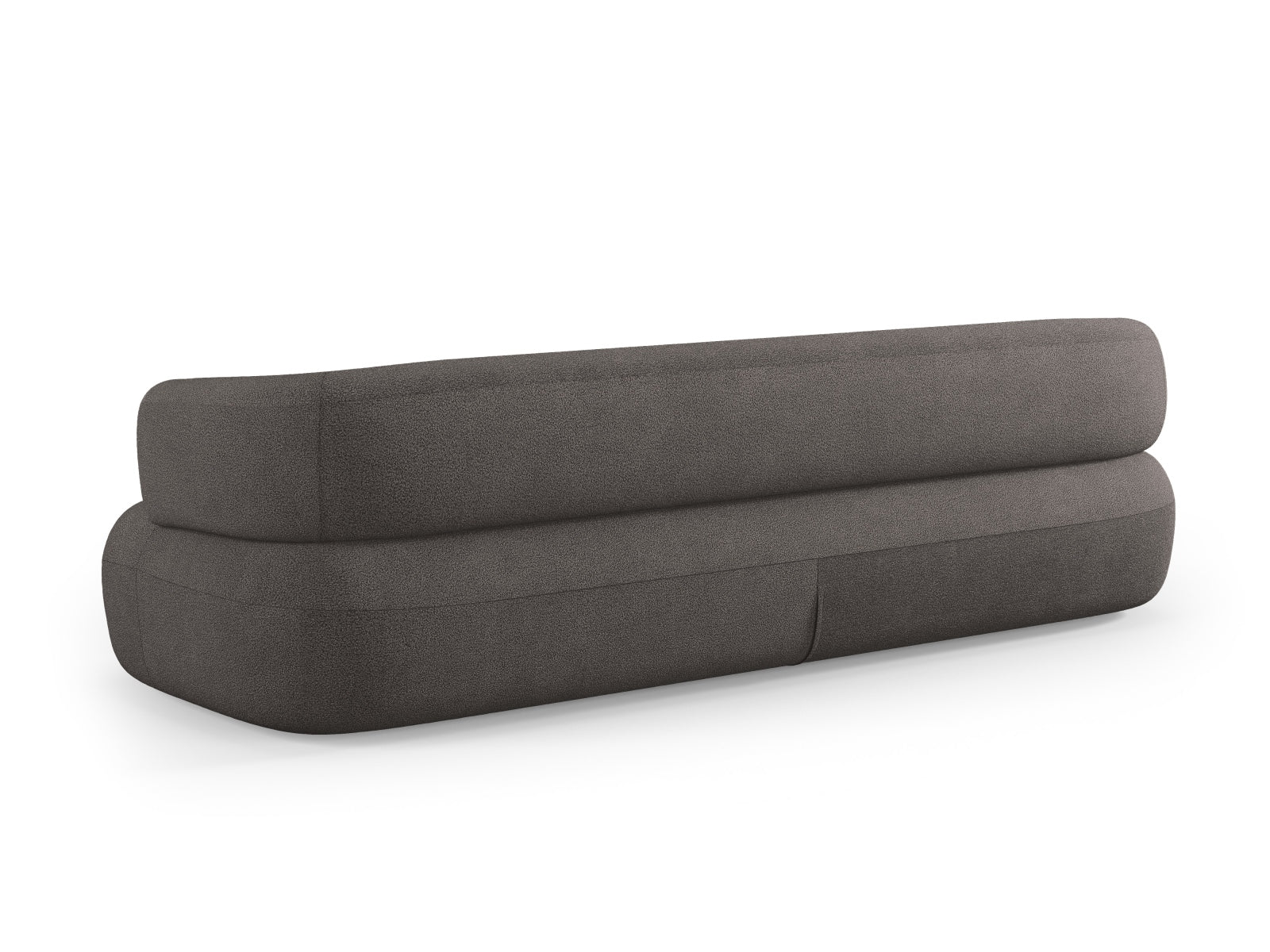 Elegantes Jenny Boucle Sofa für 4 Personen von Micadoni in zeitlosem Grau, ideal für stilvolle Wohnräume und gemütliche Abende.