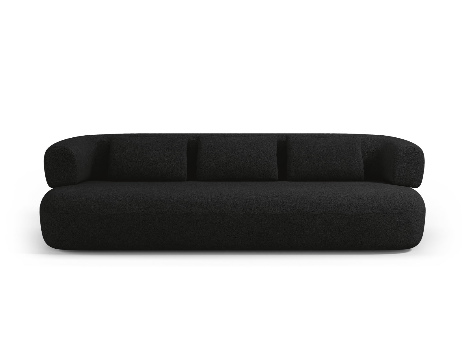 Jenny Boucle Sofa 4 Sitzer in Black-Now or Never präsentiert im Onlineshop von KAQTU Design AG. 3er Sofa ist von Micadoni