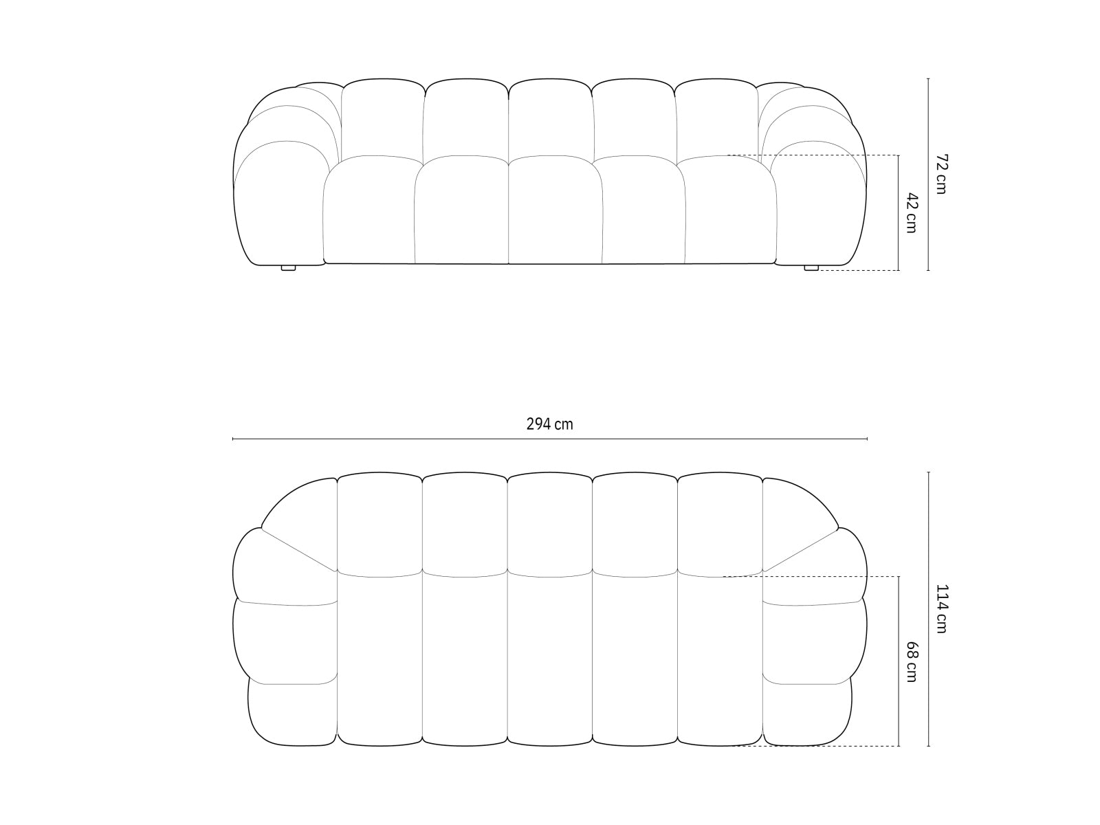 Elegantes 4-Sitzer Sofa Diana in warmem Terracotta, ideal für stilvolle Wohnräume und zeitgemäße Inneneinrichtung von Micadoni.
