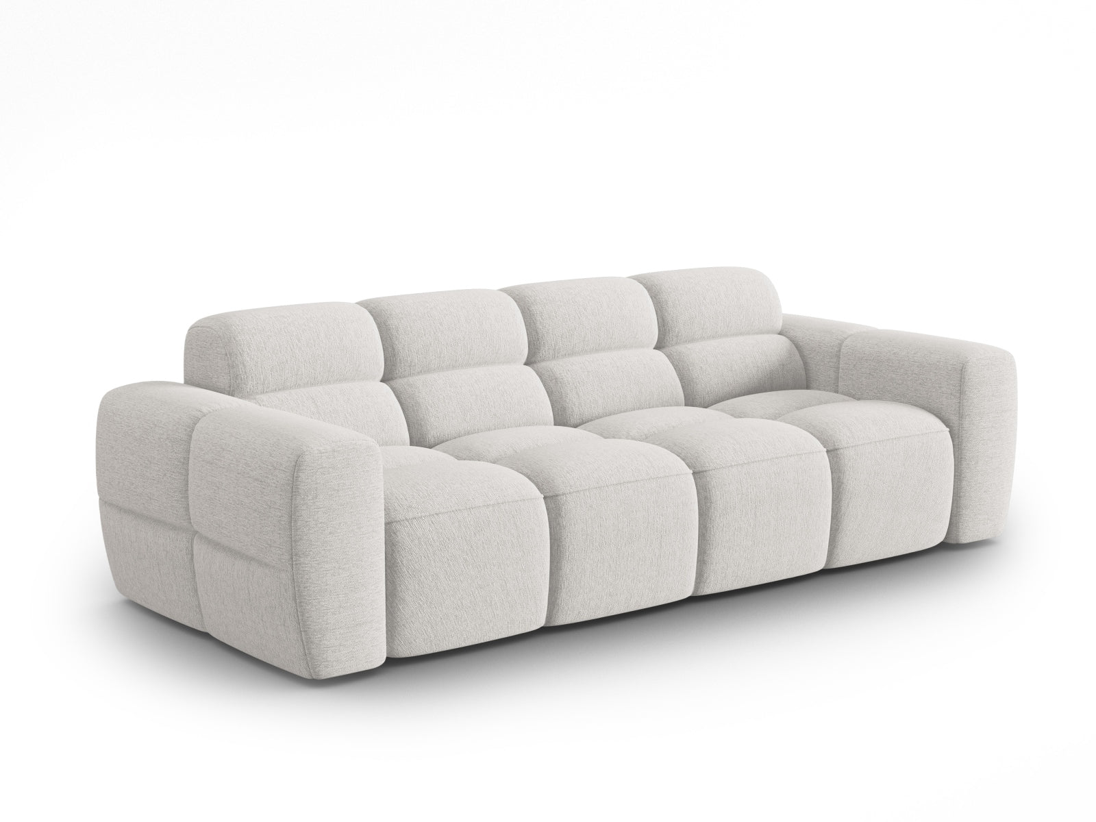 Entdecken Sie das elegante Lisa Sofa 4 Sitzer von Micadoni. Dieses hochwertige Velours-Sofa bietet perfekten Komfort und modernes Design für Ihr Wohnzimmer.