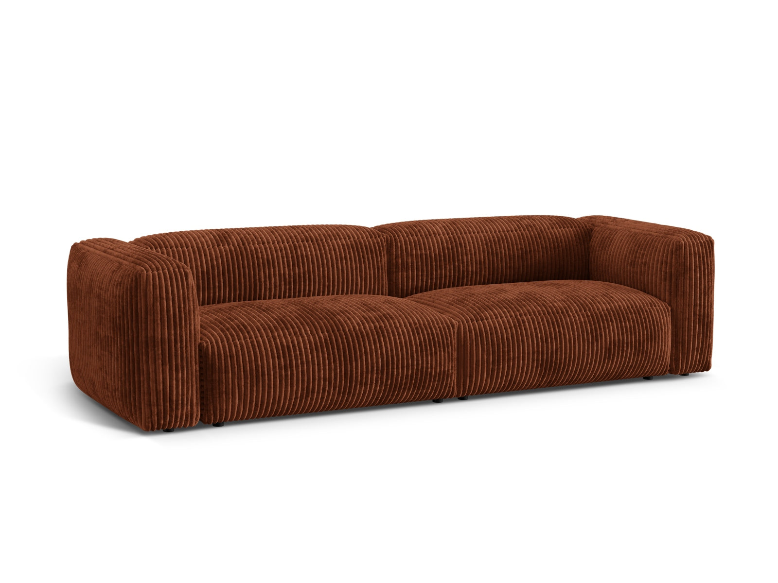 Elegantes Martina 4-Sitzer Sofa in Brick-Tilia, modulares Design von Micadoni, ideal für stilvolle Wohnräume.