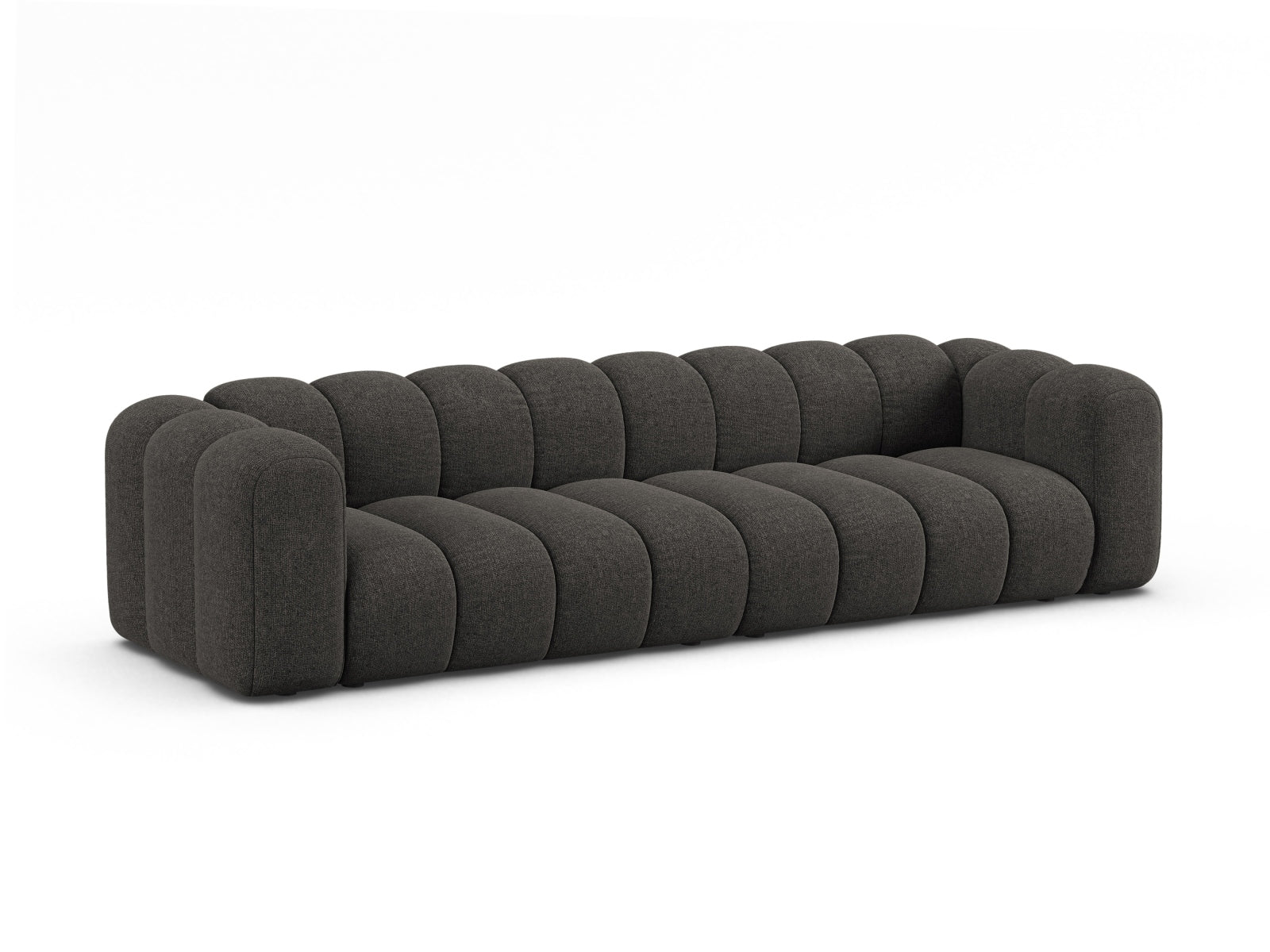 Elegantes Lupine Modular Sofa für 4 Personen in Dunkelgrau, ideal für stilvolle Wohnräume, erhältlich bei KAQTU Design AG.