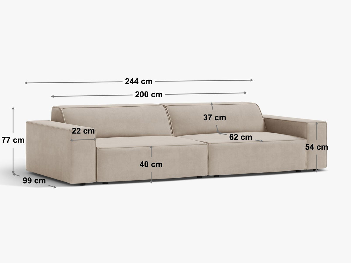 4-Sitzer Modular Sofa Jodie in Deep Petrol-Liberty präsentiert im Onlineshop von KAQTU Design AG. 4er Sofa ist von Micadoni