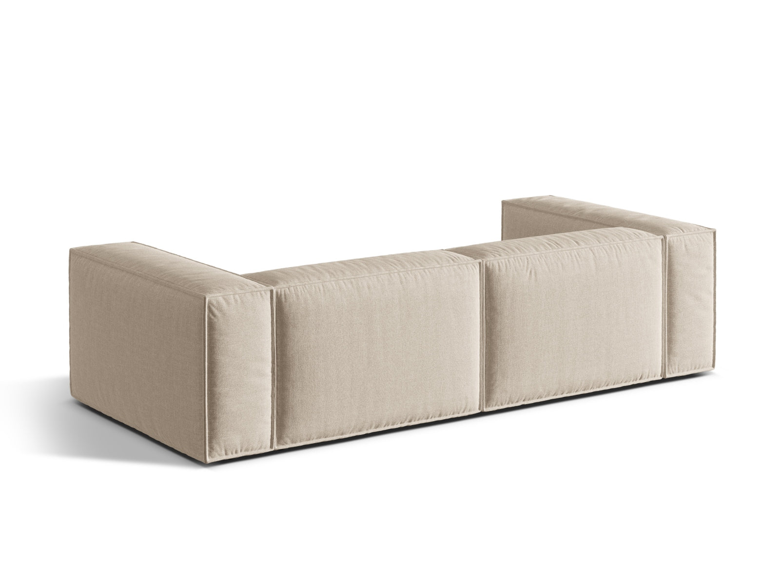 Beige 4-Sitzer Sofa Nuria von Micadoni, stilvolles Design und gemütliche Polsterung, perfekt für entspannte Stunden im Wohnzimmer.