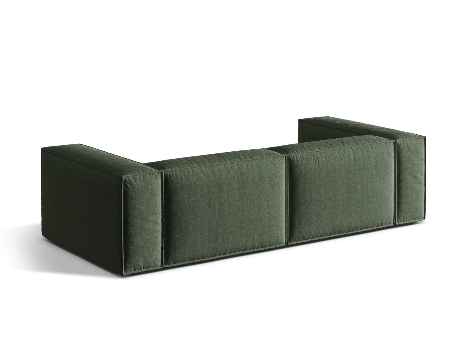 Elegantes 4-Sitzer Sofa Nuria in trendigem Mossgrün, ideal für komfortable und stilvolle Wohnräume.