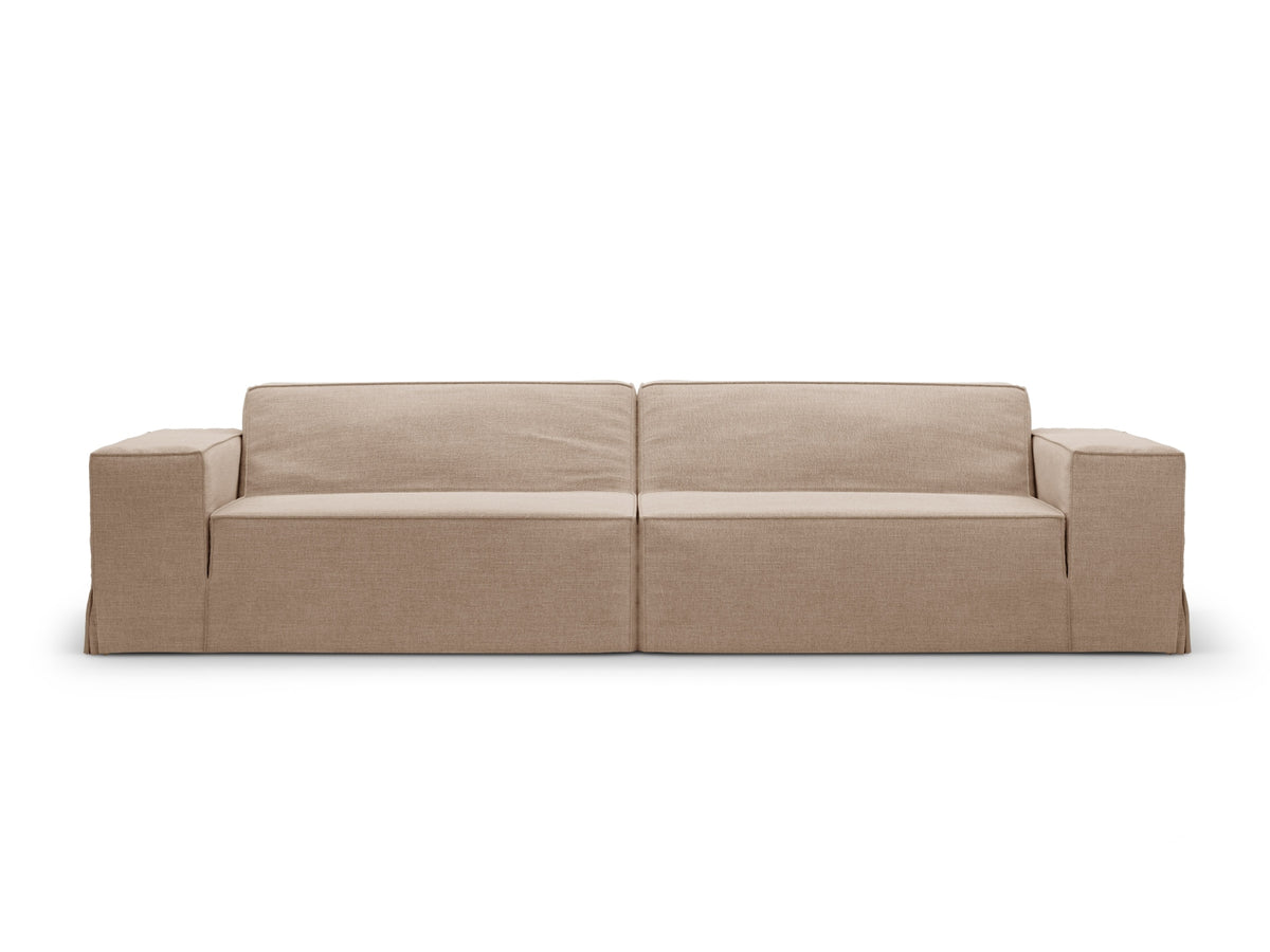 Jodie Modular Sofa 4 Sitzer mit abnehmbaren Bezug in Sand-LINS präsentiert im Onlineshop von KAQTU Design AG. 4er Sofa ist von Micadoni