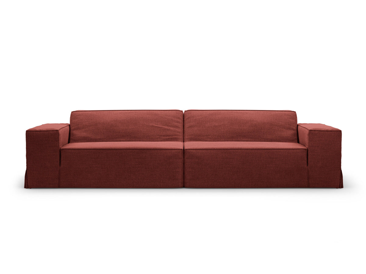 Jodie Modular Sofa 4 Sitzer mit abnehmbaren Bezug in Cherrywood-LINS präsentiert im Onlineshop von KAQTU Design AG. 4er Sofa ist von Micadoni