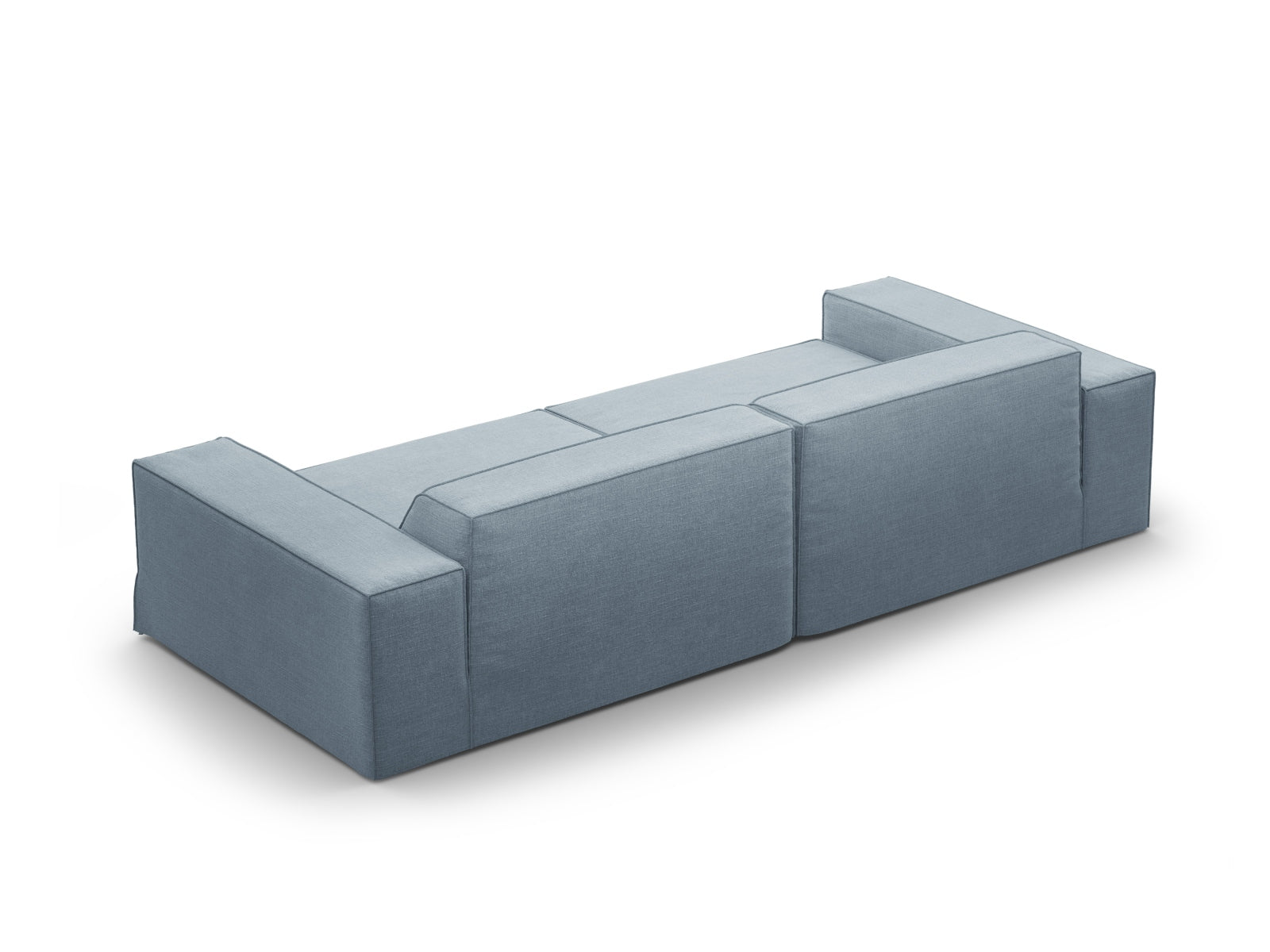 Jodie Modular Sofa 4 Sitzer mit abnehmbaren Bezug in Muted Blue-LINS präsentiert im Onlineshop von KAQTU Design AG. 4er Sofa ist von Micadoni
