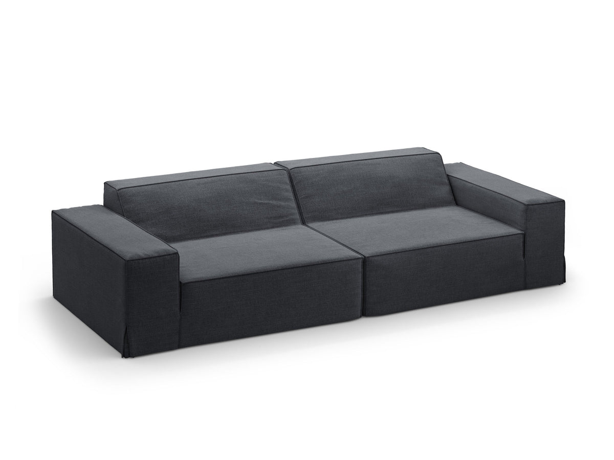 Jodie Modular Sofa 4 Sitzer mit abnehmbaren Bezug in Grey und Blue-LINS präsentiert im Onlineshop von KAQTU Design AG. 4er Sofa ist von Micadoni