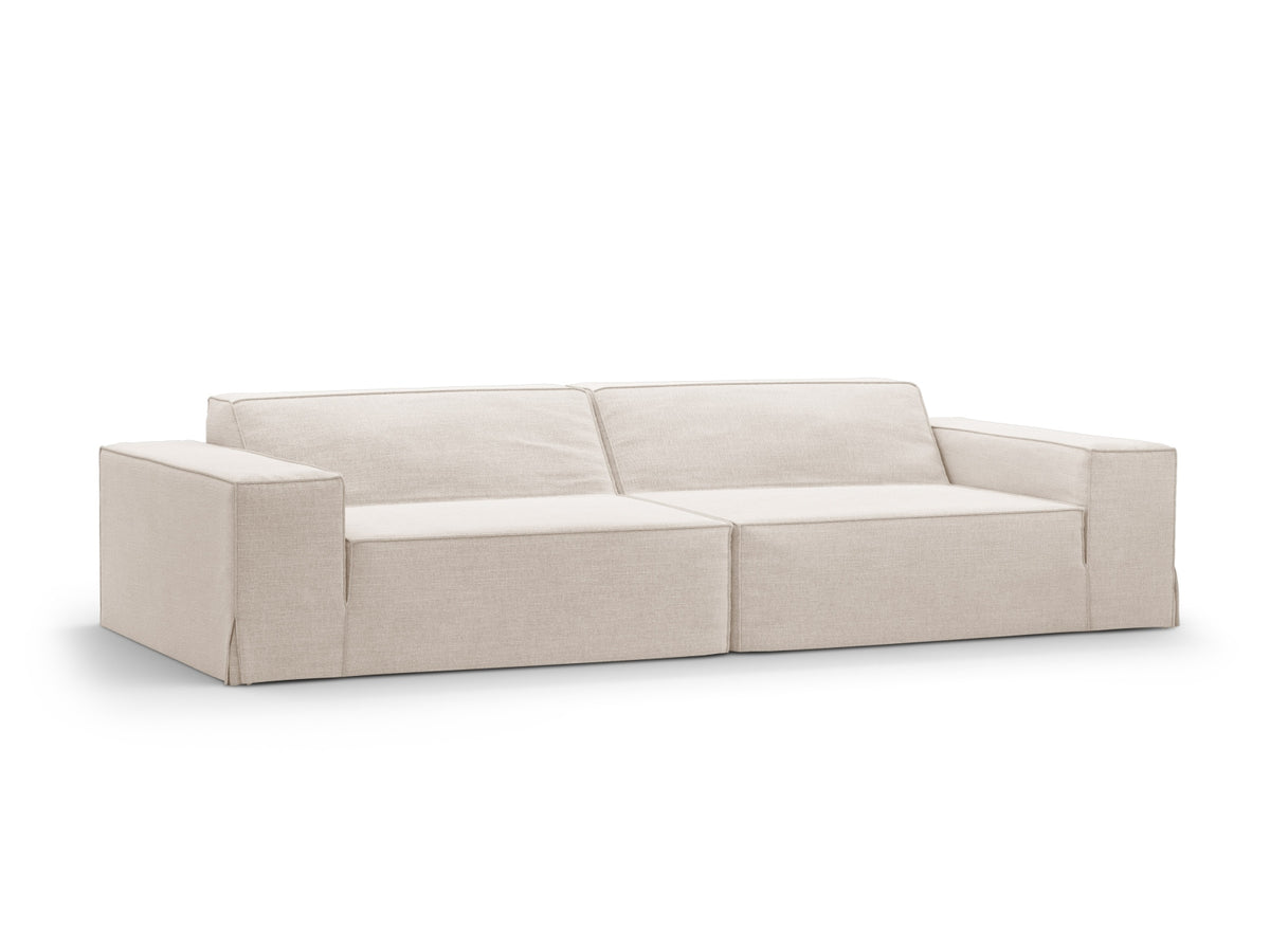 Jodie Modular Sofa 4 Sitzer mit abnehmbaren Bezug in Beige-LINS präsentiert im Onlineshop von KAQTU Design AG. 4er Sofa ist von Micadoni
