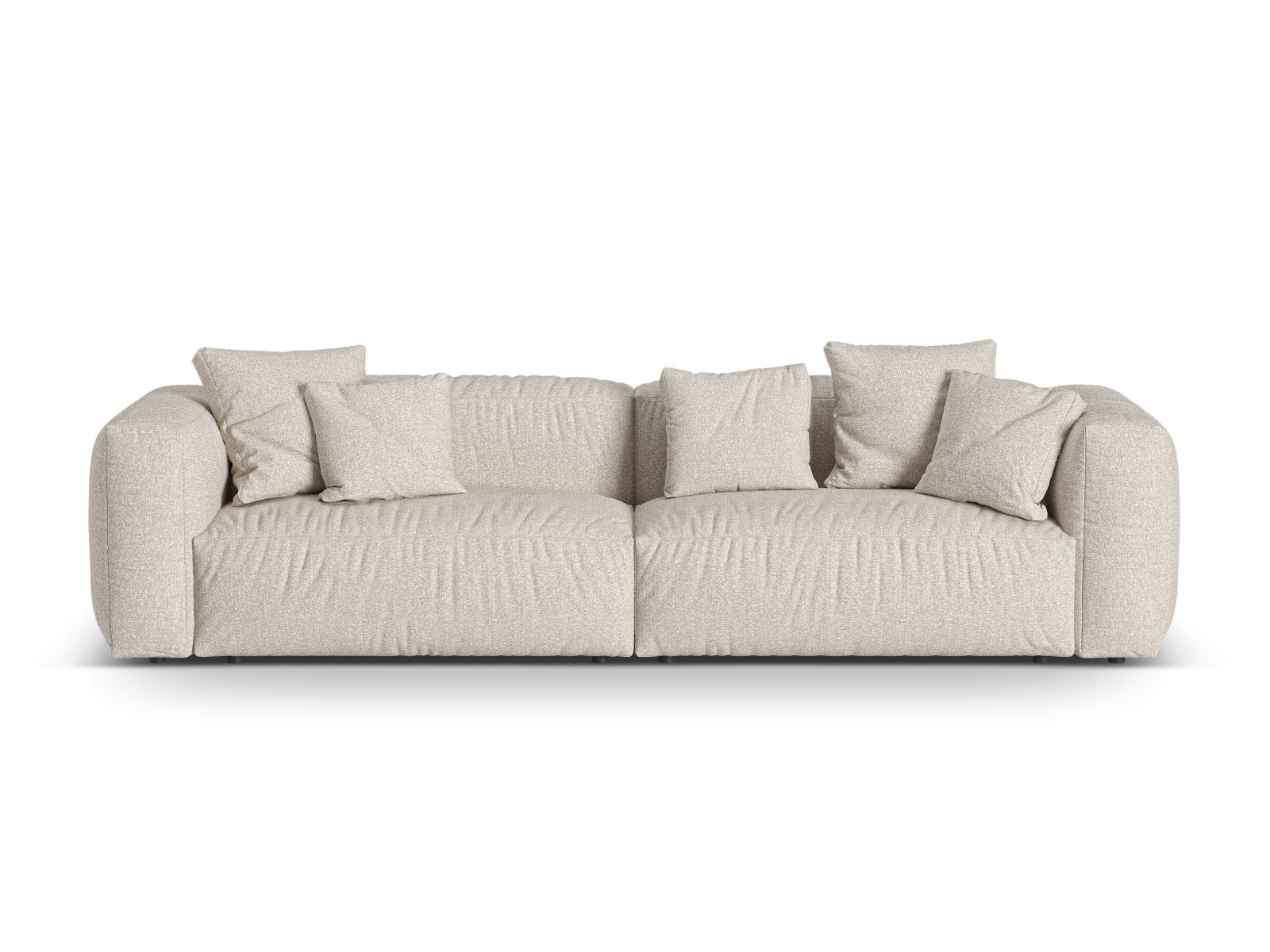 Stylisches 4-Sitzer Sofa Martina von Micadoni, perfekt für zeitgemäße Interiors, vereint Komfort mit anpassbarem Design.
