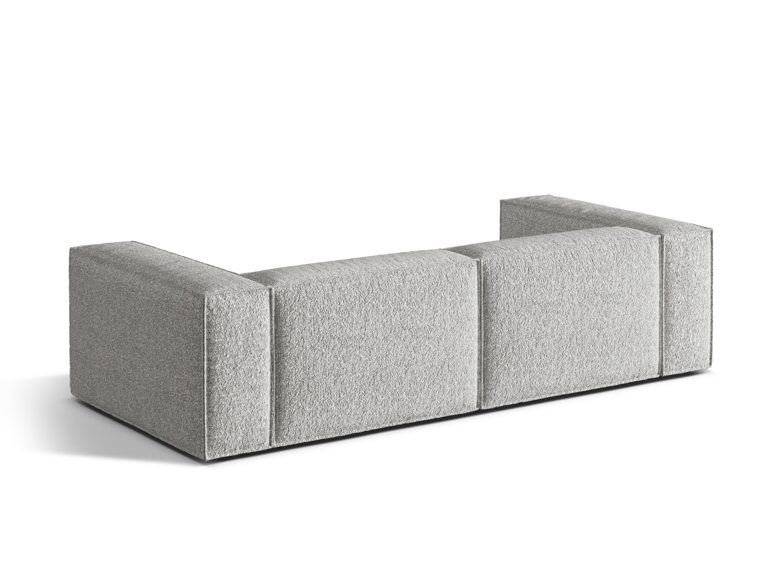 Modernes 4-Sitzer Nuria Sofa in edlem Silver-Monet, perfekt für stilvolle Wohnzimmer und entspannte Stunden mit Freunden.