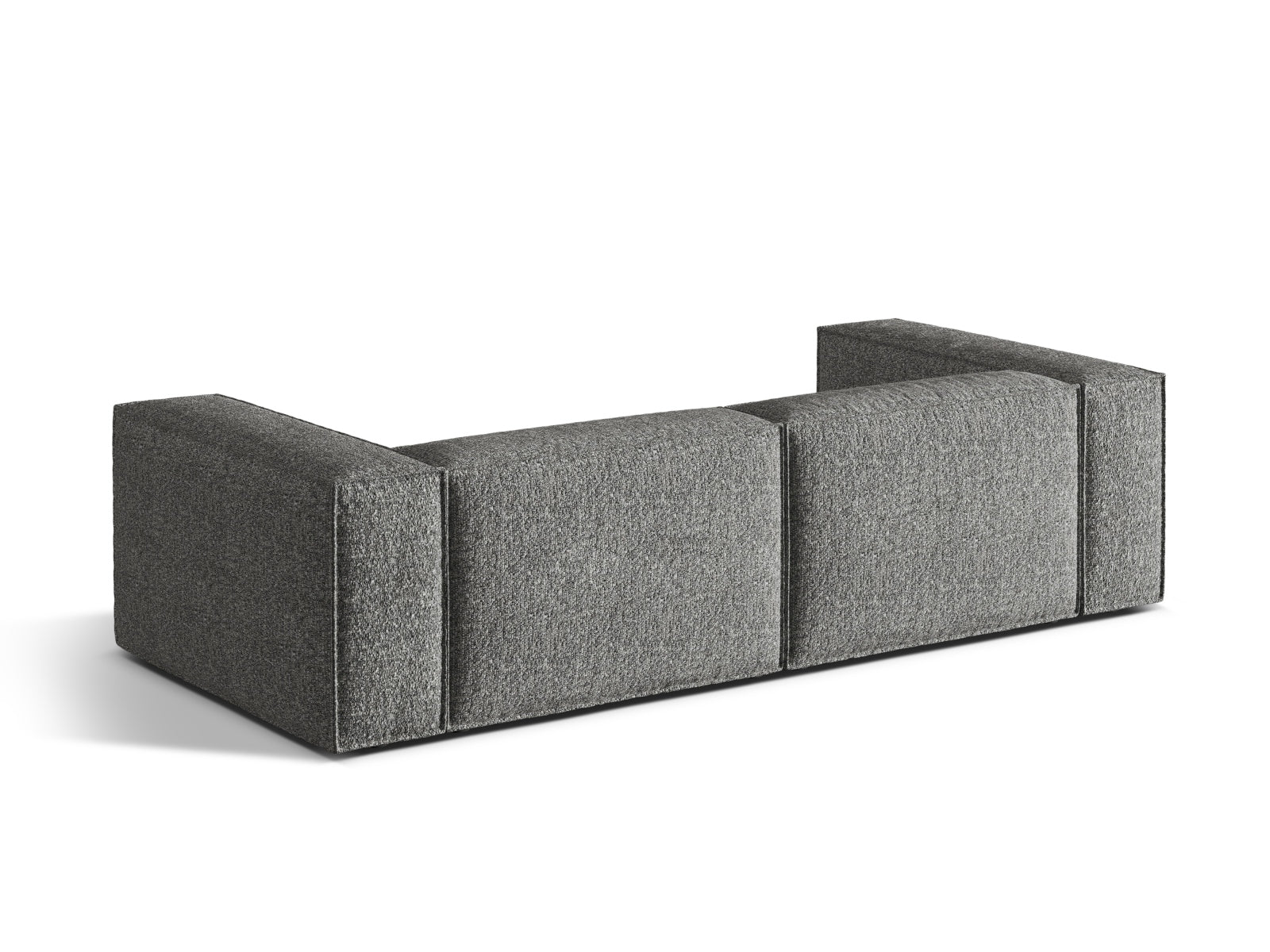 Modernes Nuria Sofa mit 4 Sitzen in Graphit von Micadoni, vereint Komfort und Stil für ein einladendes Wohnambiente.