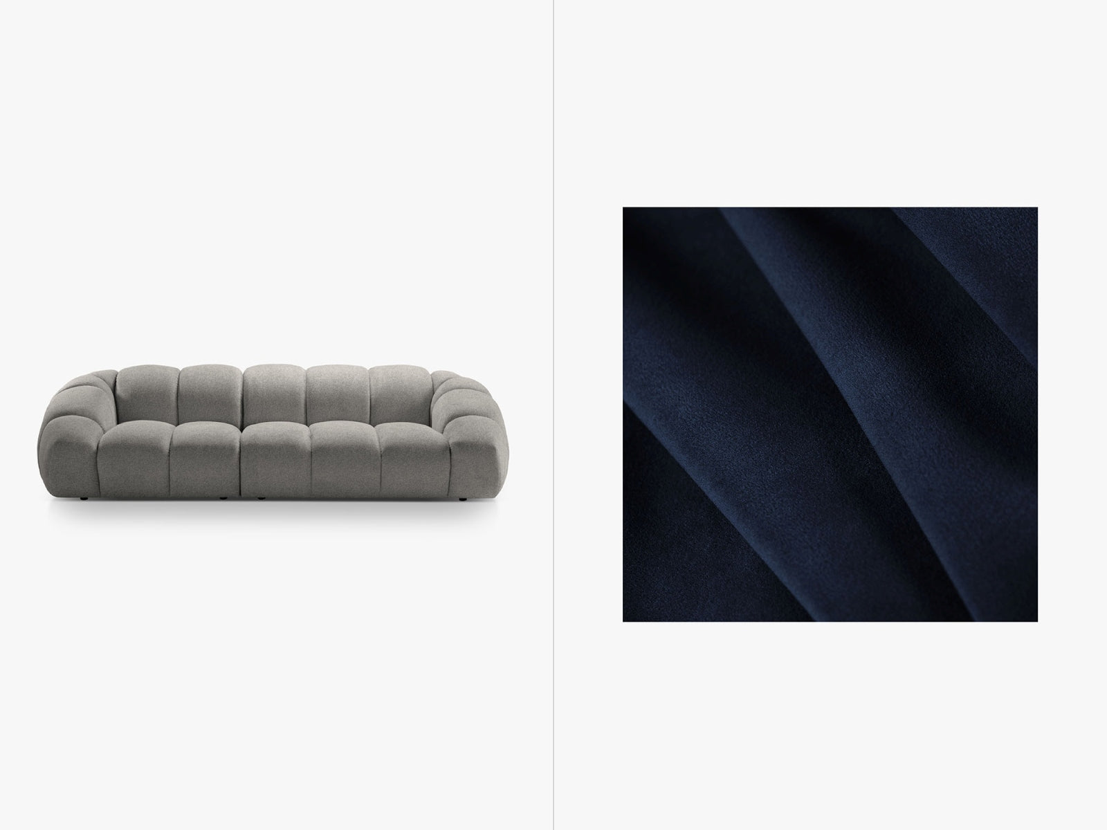 Diana Velour Sofa 4 Sitzer in Royal Blue-Salvador präsentiert im Onlineshop von KAQTU Design AG. 4er Sofa ist von Micadoni