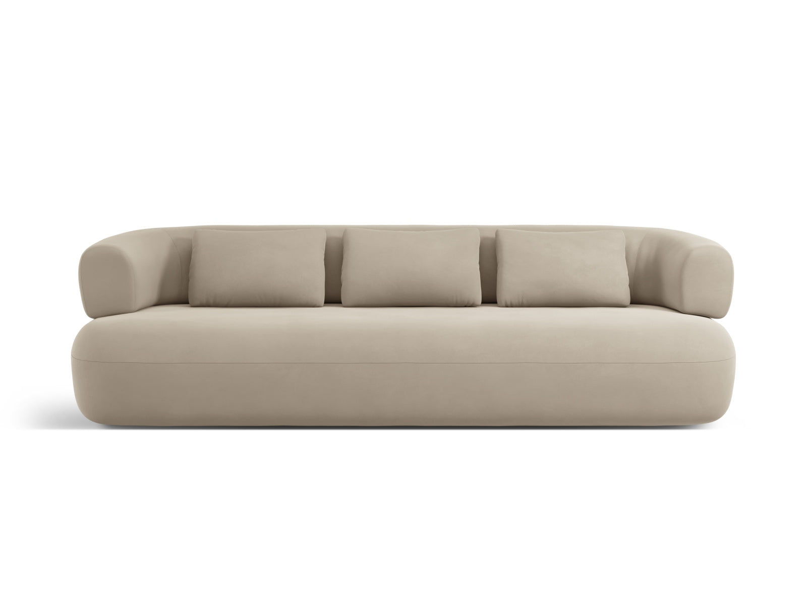 Jenny Velour Sofa 4 Sitzer in Beige präsentiert im Onlineshop von KAQTU Design AG. 4er Sofa ist von Micadoni