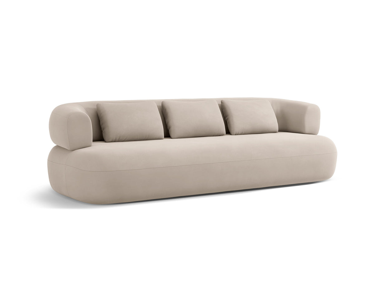 Jenny Velour Sofa 4 Sitzer in Beige-Salvador präsentiert im Onlineshop von KAQTU Design AG. 4er Sofa ist von Micadoni