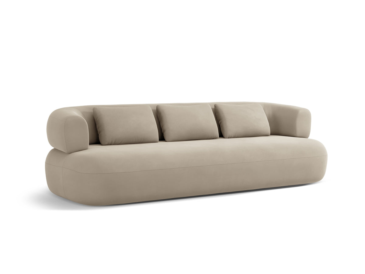Jenny Velour Sofa 4 Sitzer in Beige-Salvador präsentiert im Onlineshop von KAQTU Design AG. 4er Sofa ist von Micadoni