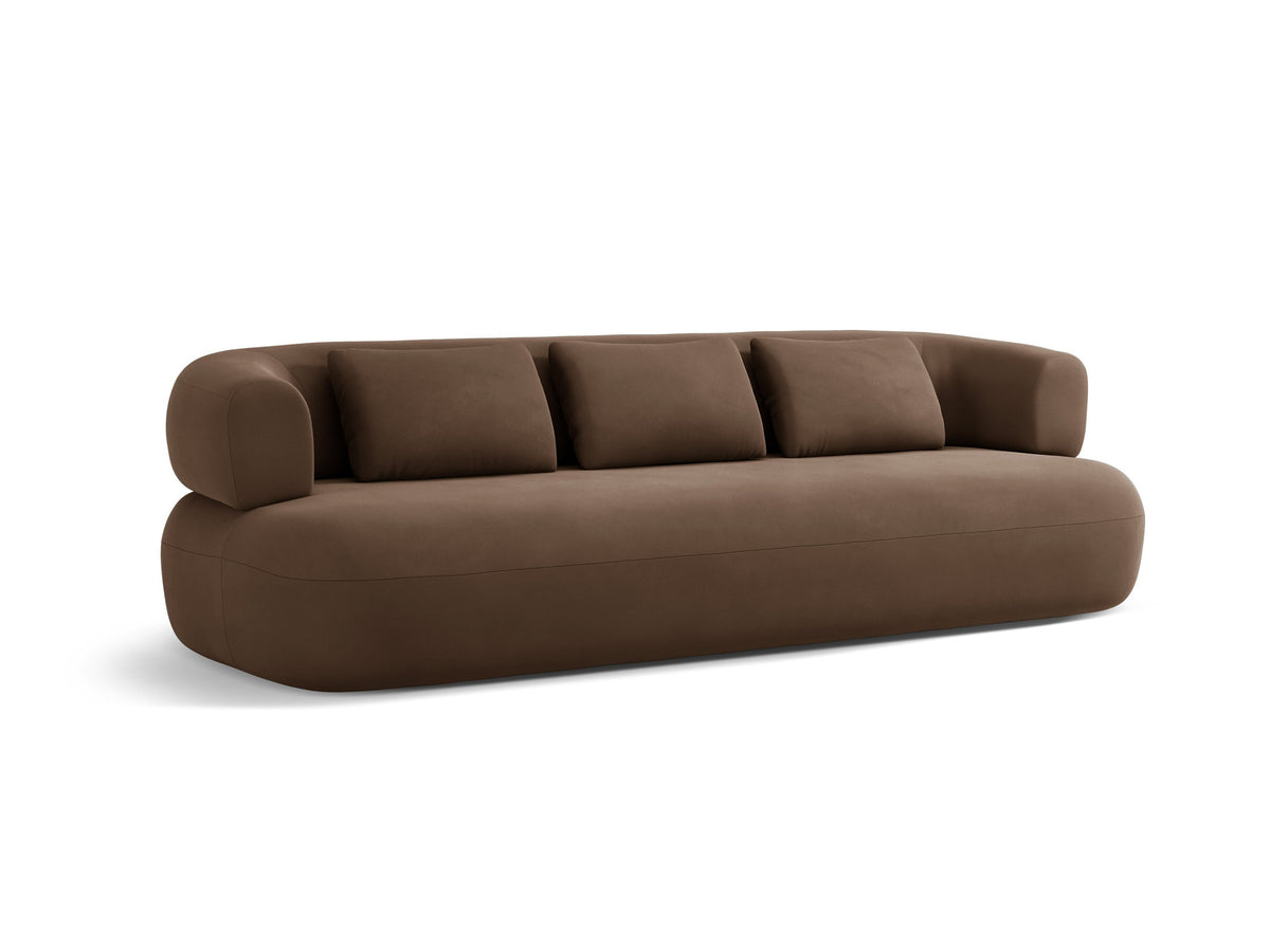 Jenny Velour Sofa 4 Sitzer in Chocolate-Salvador präsentiert im Onlineshop von KAQTU Design AG. 4er Sofa ist von Micadoni