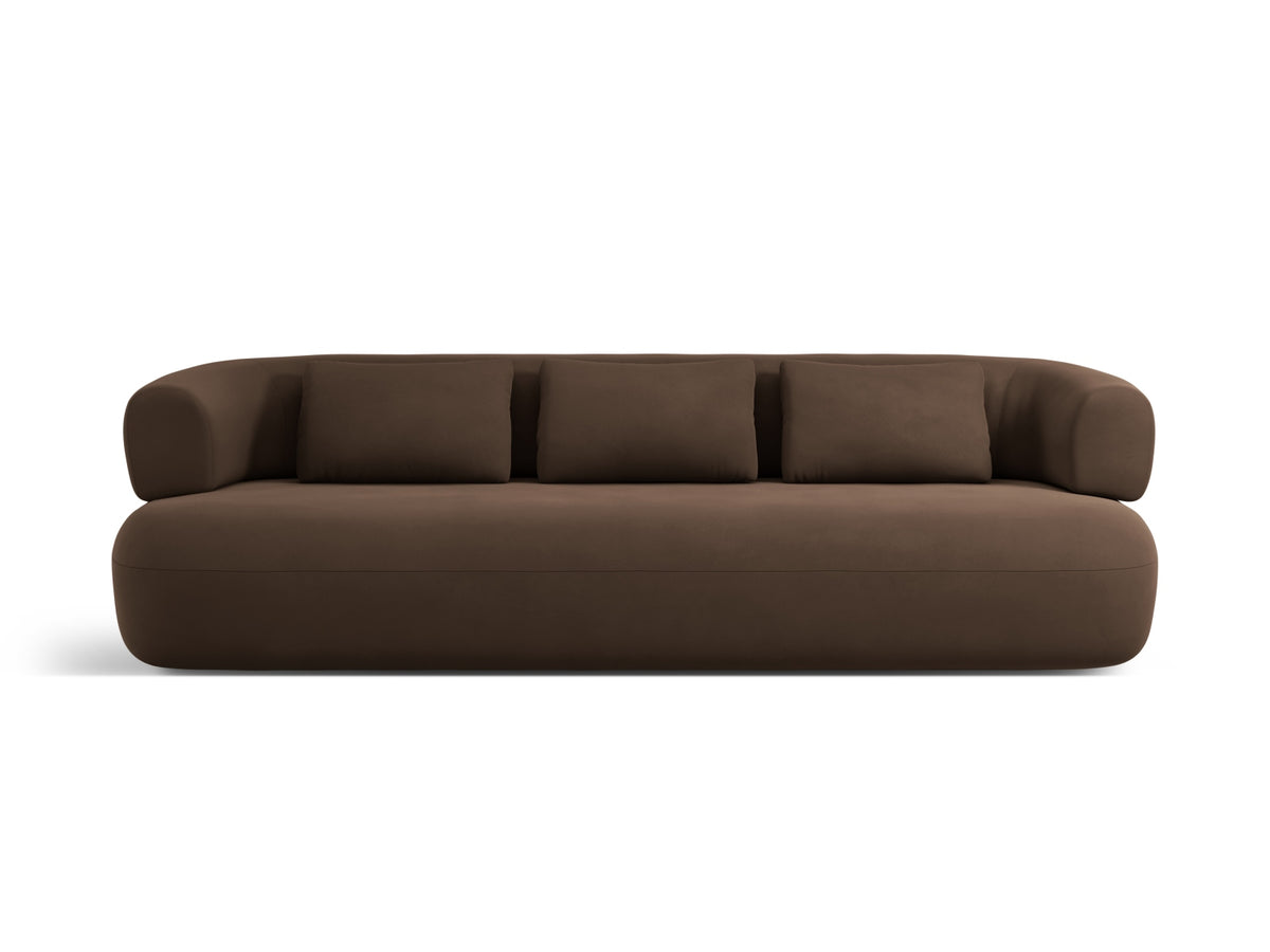 Jenny Velour Sofa 4 Sitzer in Chocolate-Salvador präsentiert im Onlineshop von KAQTU Design AG. 4er Sofa ist von Micadoni