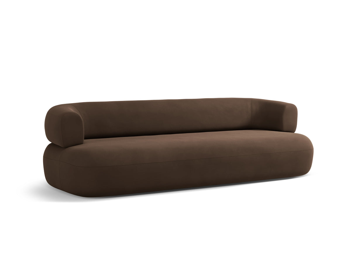Jenny Velour Sofa 4 Sitzer in Chocolate-Salvador präsentiert im Onlineshop von KAQTU Design AG. 4er Sofa ist von Micadoni