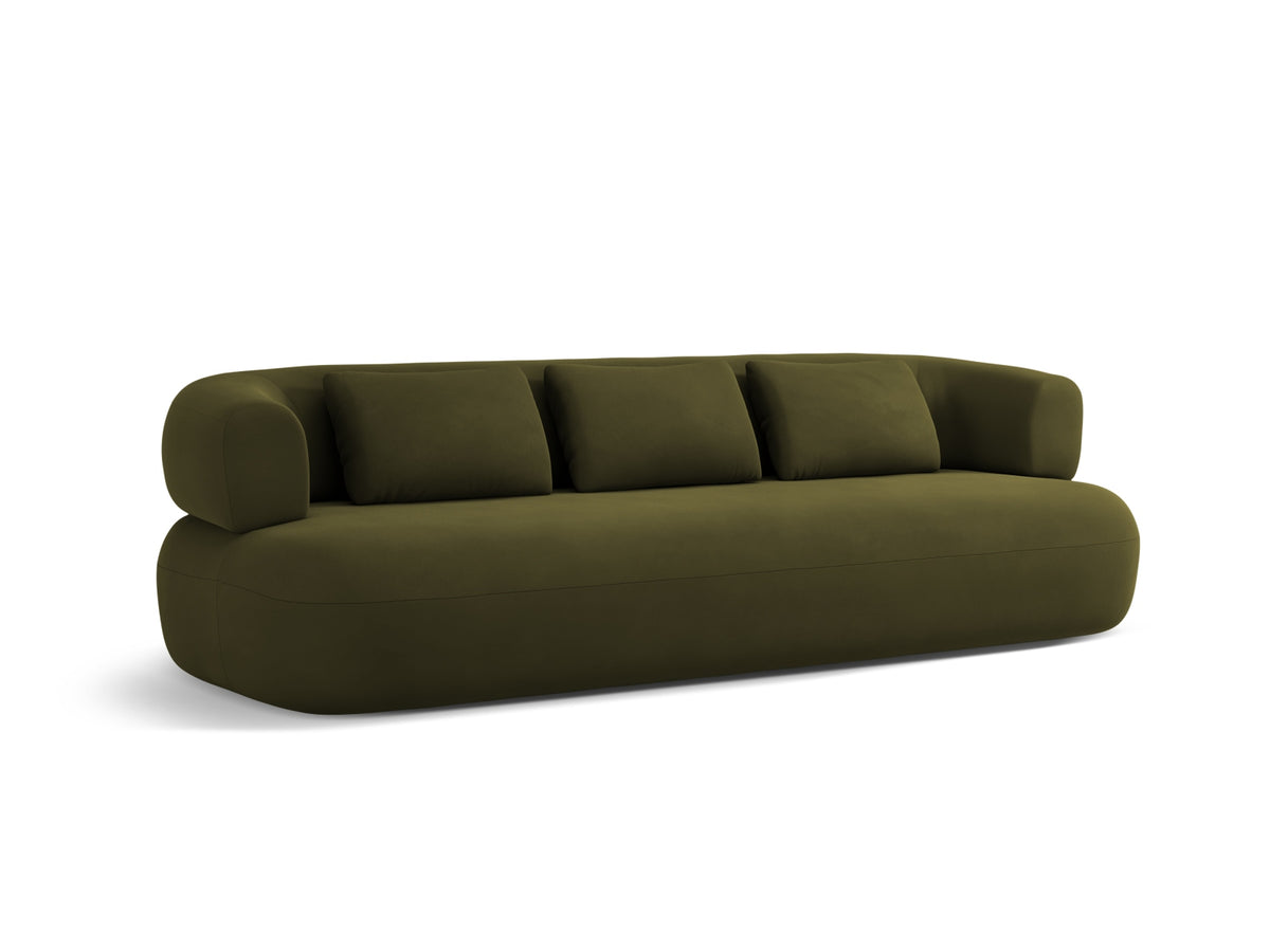 Jenny Velour Sofa 4 Sitzer in Green-Salvador präsentiert im Onlineshop von KAQTU Design AG. 4er Sofa ist von Micadoni