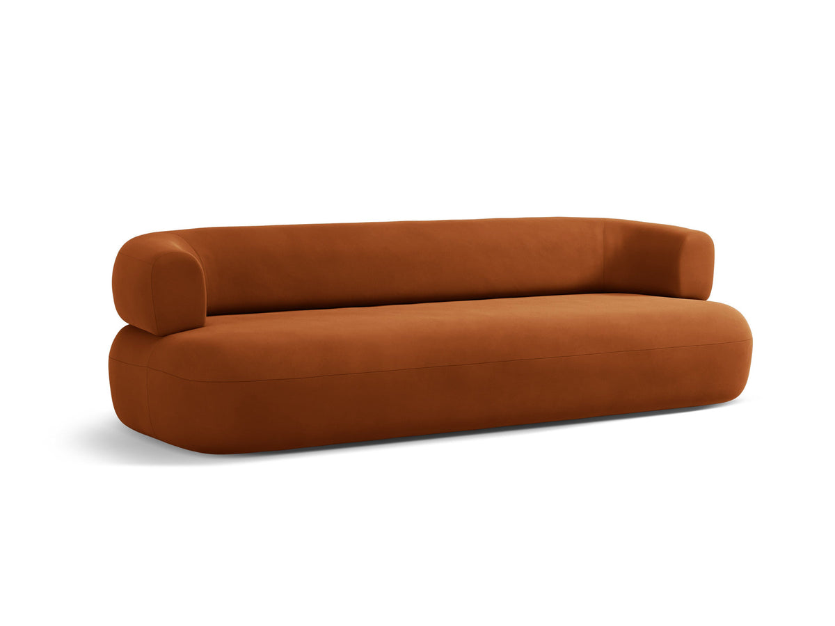 Jenny Velour Sofa 4 Sitzer in Terracotta-Salvador präsentiert im Onlineshop von KAQTU Design AG. 4er Sofa ist von Micadoni